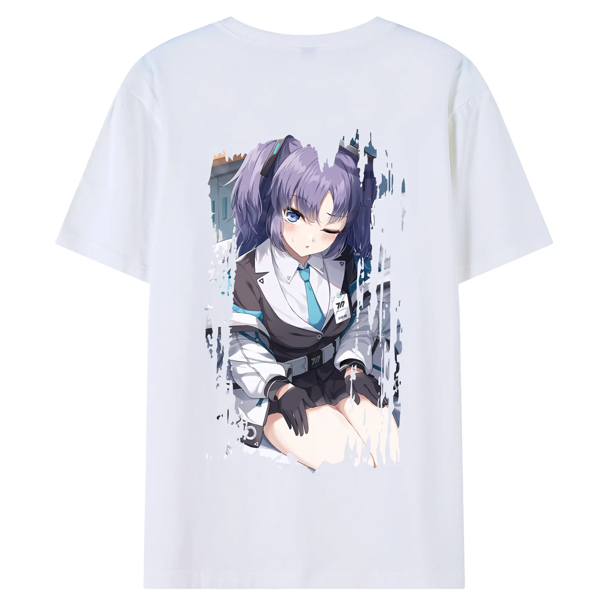 ブルーアーカイブ グッズ 早瀬 ユウカ - 綿100％ 半袖Tシャツ ・ バックプリント ・ 快適 通気性 ・ 日常使い 散歩 スポーツ用