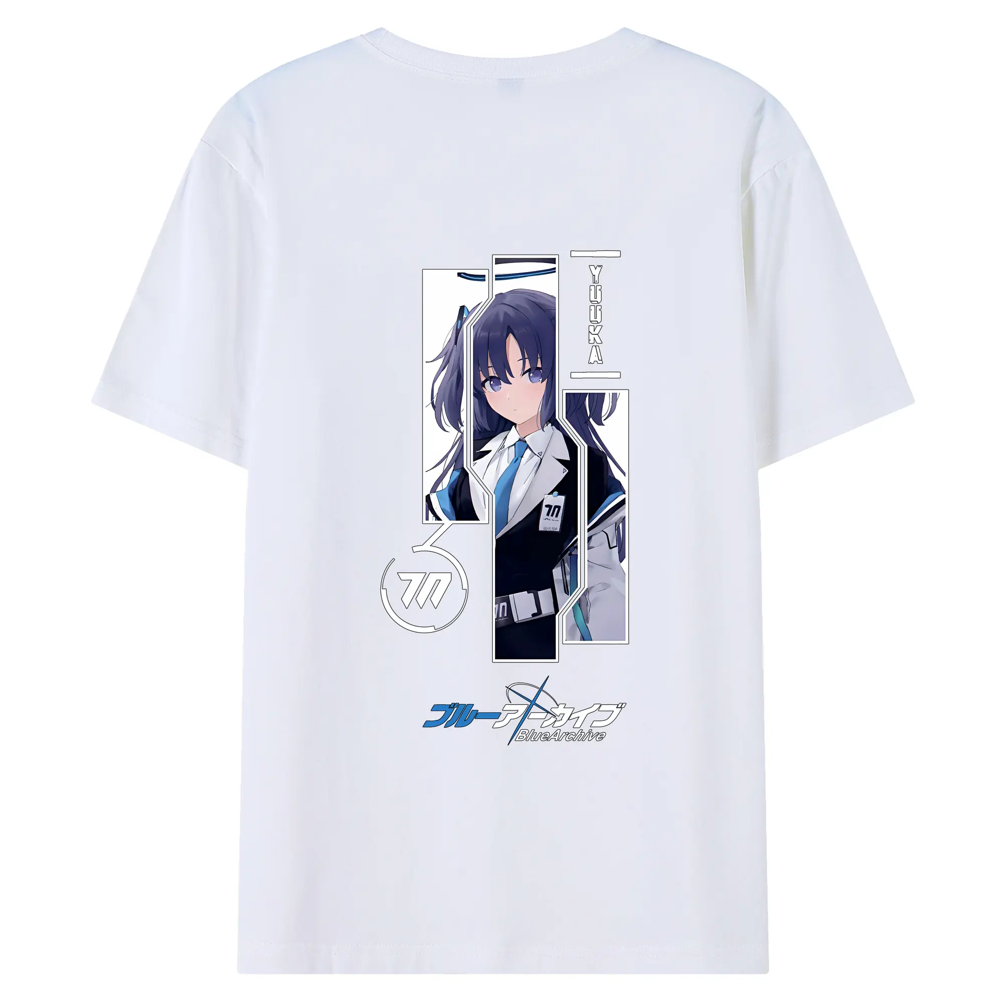 ブルーアーカイブ グッズ 早瀬 ユウカ - 綿100％ 半袖Tシャツ ・ バックプリント ・ 快適 通気性 ・ 日常使い 散歩 スポーツ用