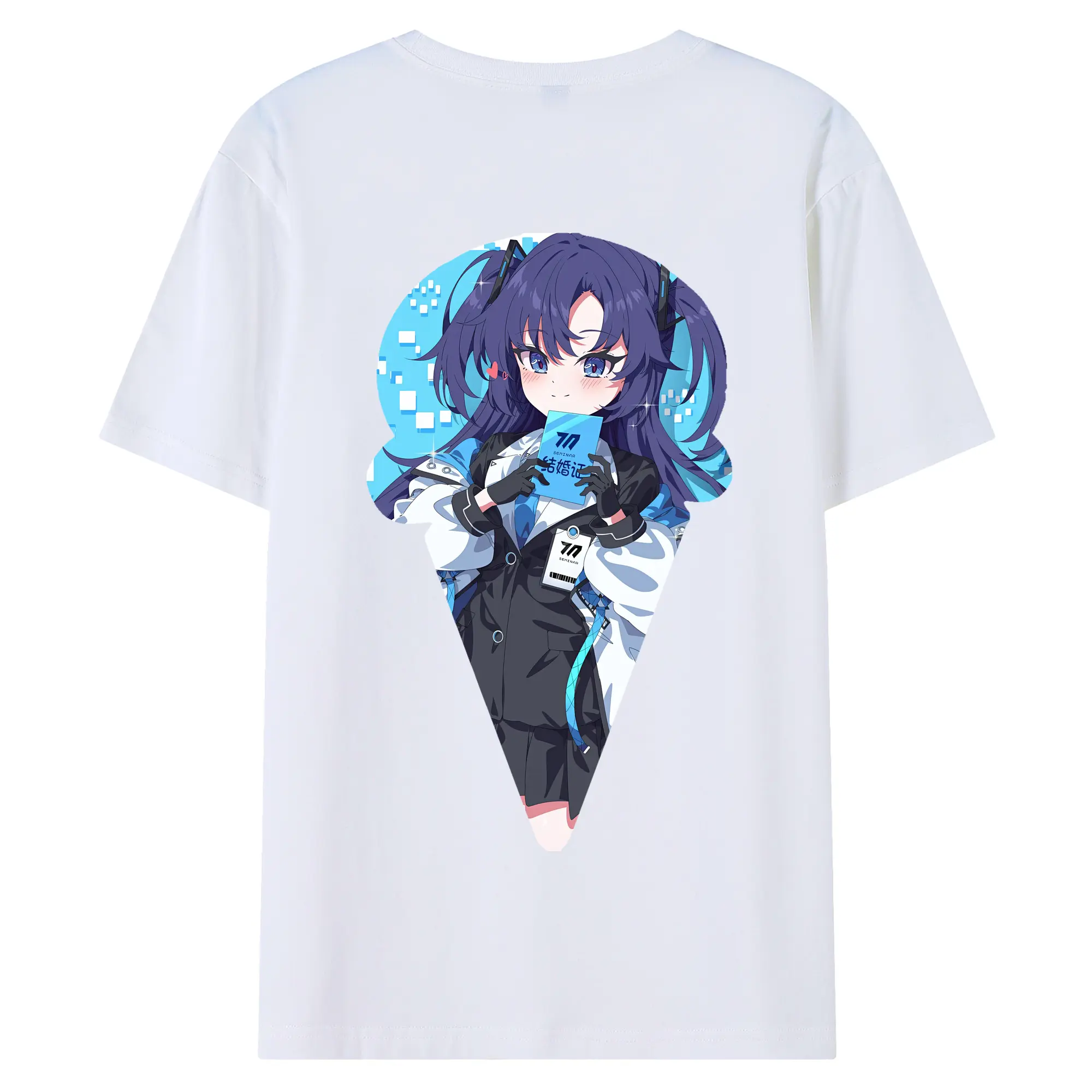 ブルーアーカイブ グッズ 早瀬 ユウカ - 綿100％ 半袖Tシャツ ・ バックプリント ・ 快適 通気性 ・ 日常使い 散歩 スポーツ用