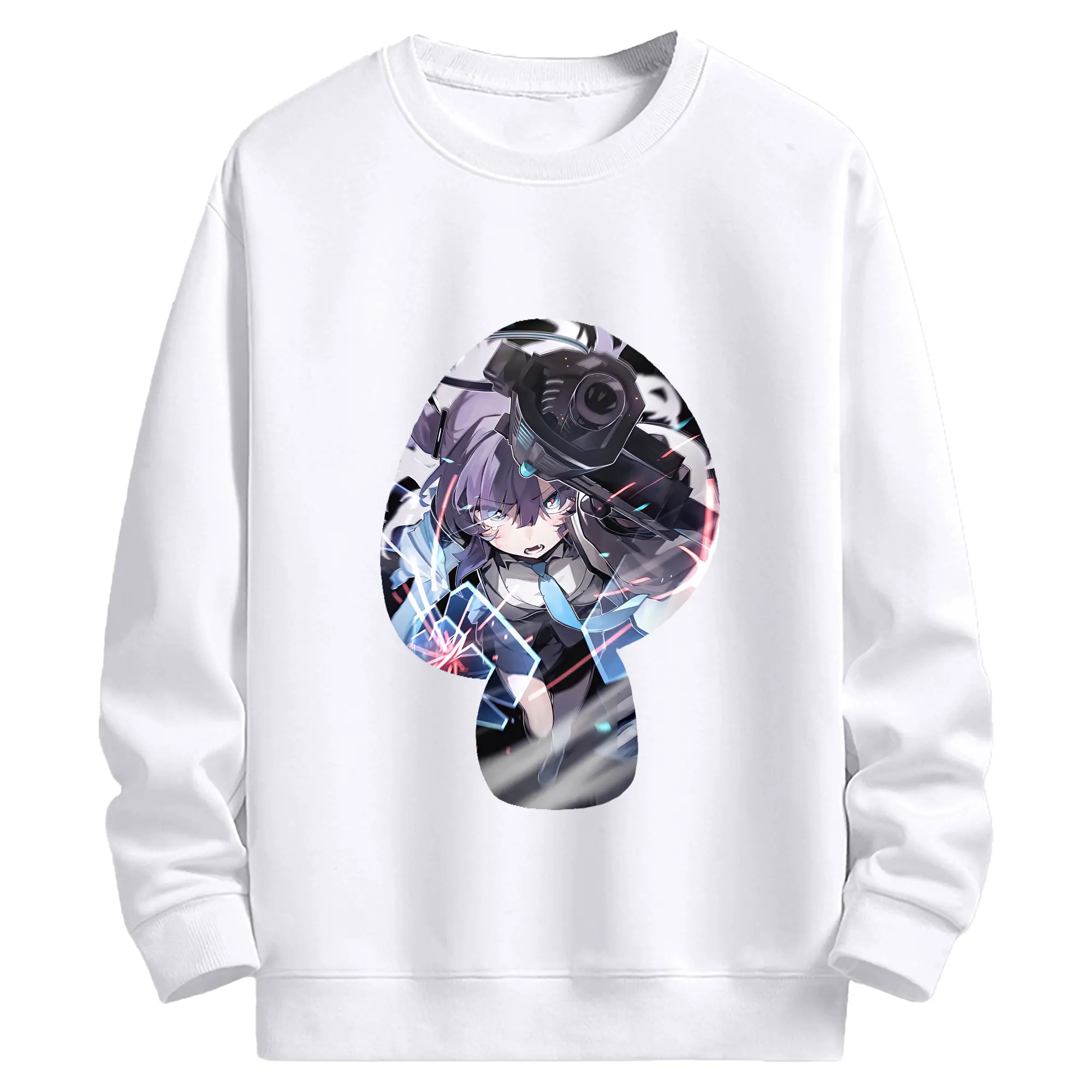 ブルーアーカイブ グッズ 早瀬 ユウカ - 高品質 クルーネック スウェット ・ コットン59％ ポリエステル41％ ・ ユニセックス 長袖 トレーナー ・ カジュアル デイリー スポーツ 散歩用
