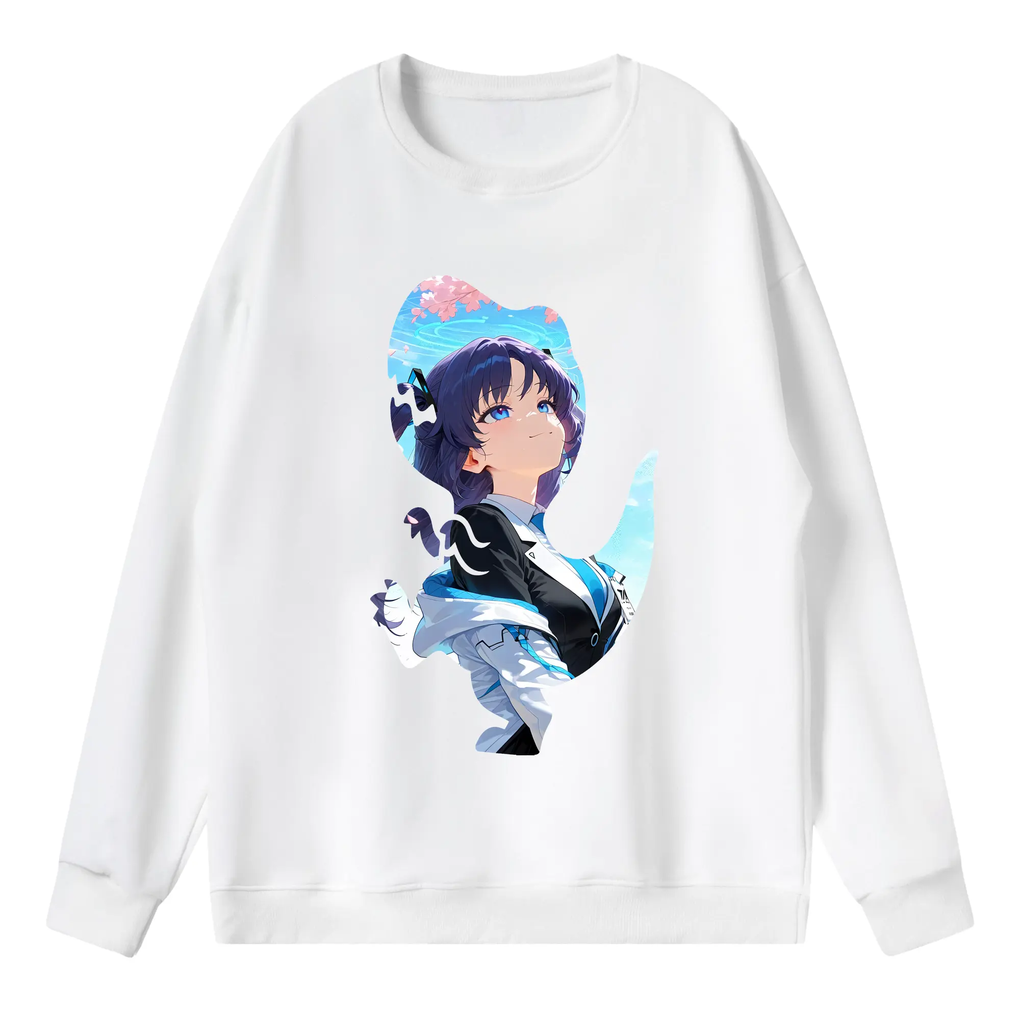 ブルーアーカイブ グッズ 早瀬 ユウカ - 薄手 クルーネック スウェット 裏毛260g · ポリエステル 春秋向け カジュアル 男女兼用 · トレーナー デイリー スポーツ 散歩に最適