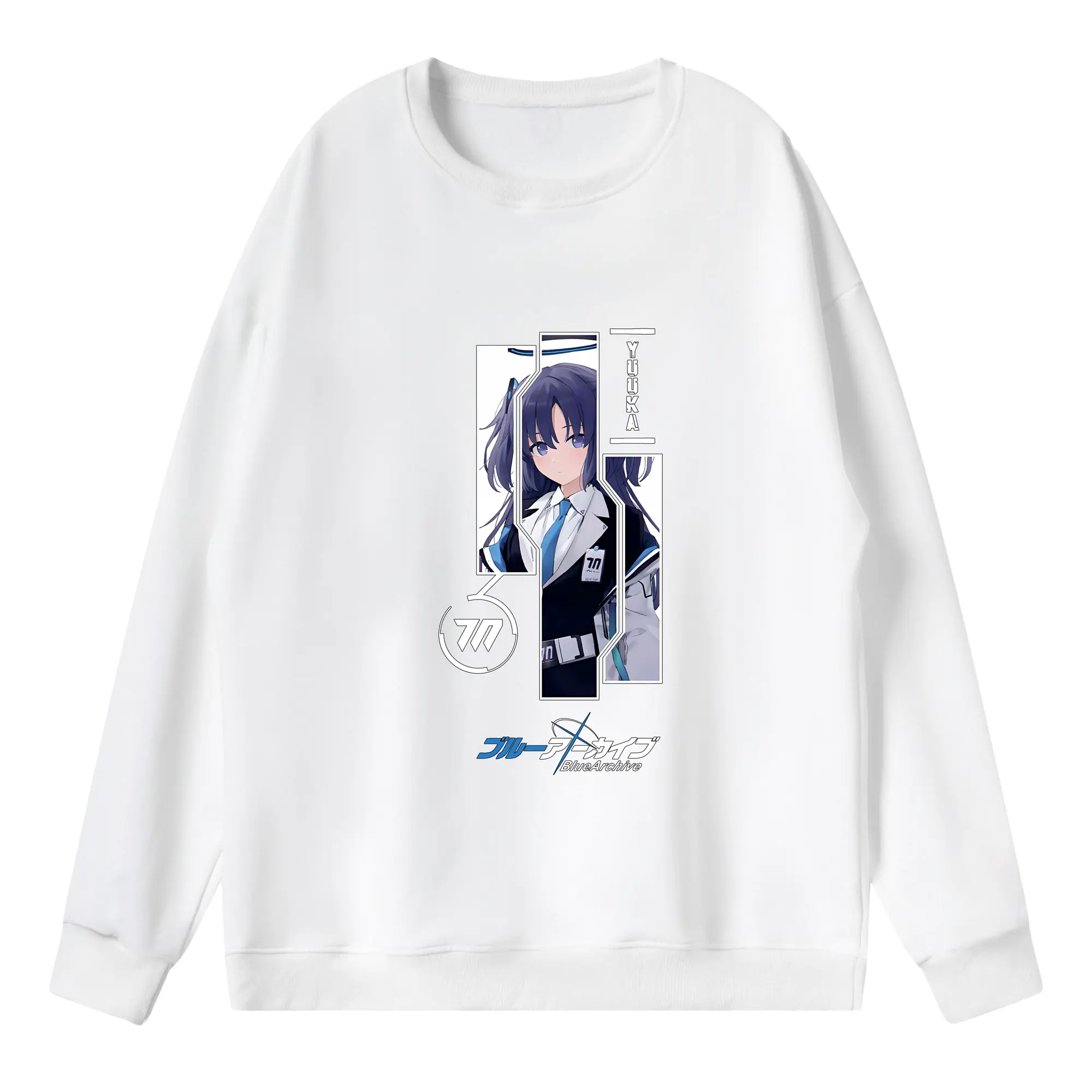 ブルーアーカイブ グッズ 早瀬 ユウカ - 薄手 クルーネック スウェット 裏毛260g · ポリエステル 春秋向け カジュアル 男女兼用 · トレーナー デイリー スポーツ 散歩に最適