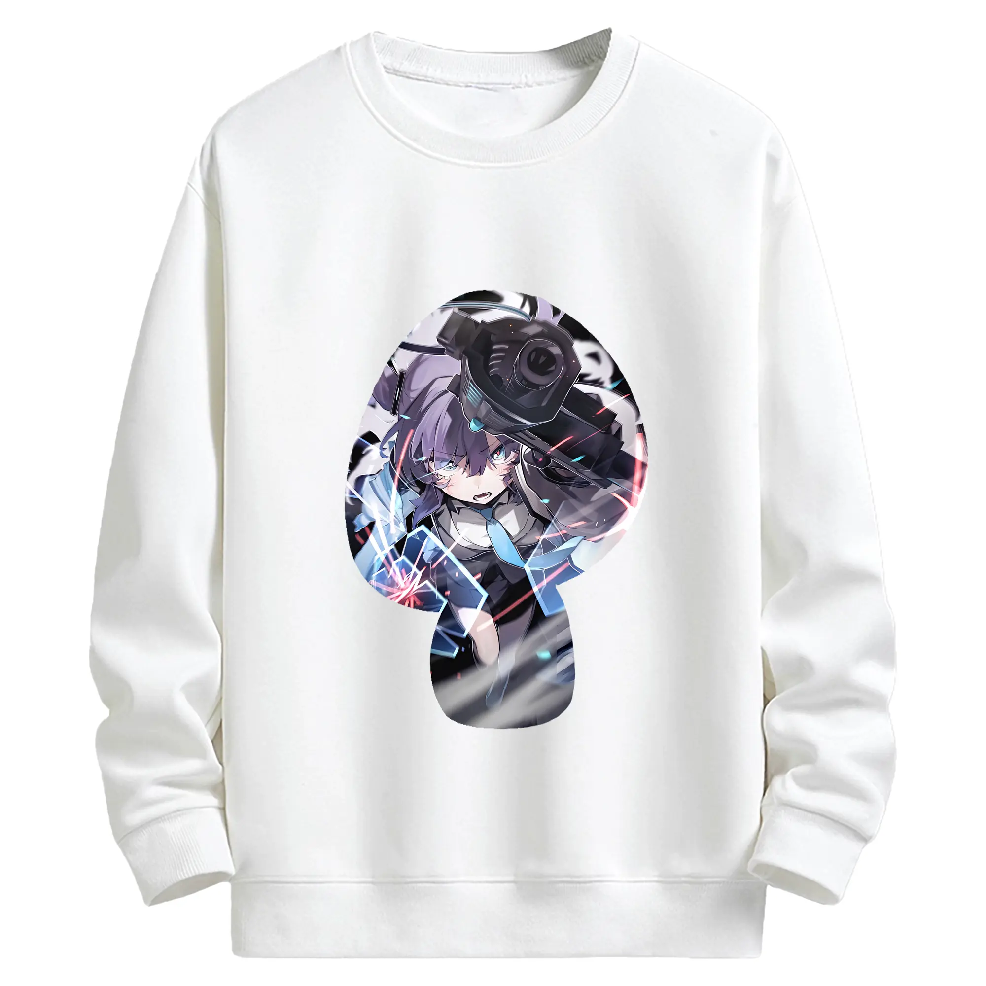 ブルーアーカイブ グッズ 早瀬 ユウカ - キッズ クルーネックスウェットシャツ ・ フロントプリント ・ 綿80％ ポリエステル20％ ・ 快適 通学 スポーツ 日常使い お散歩用