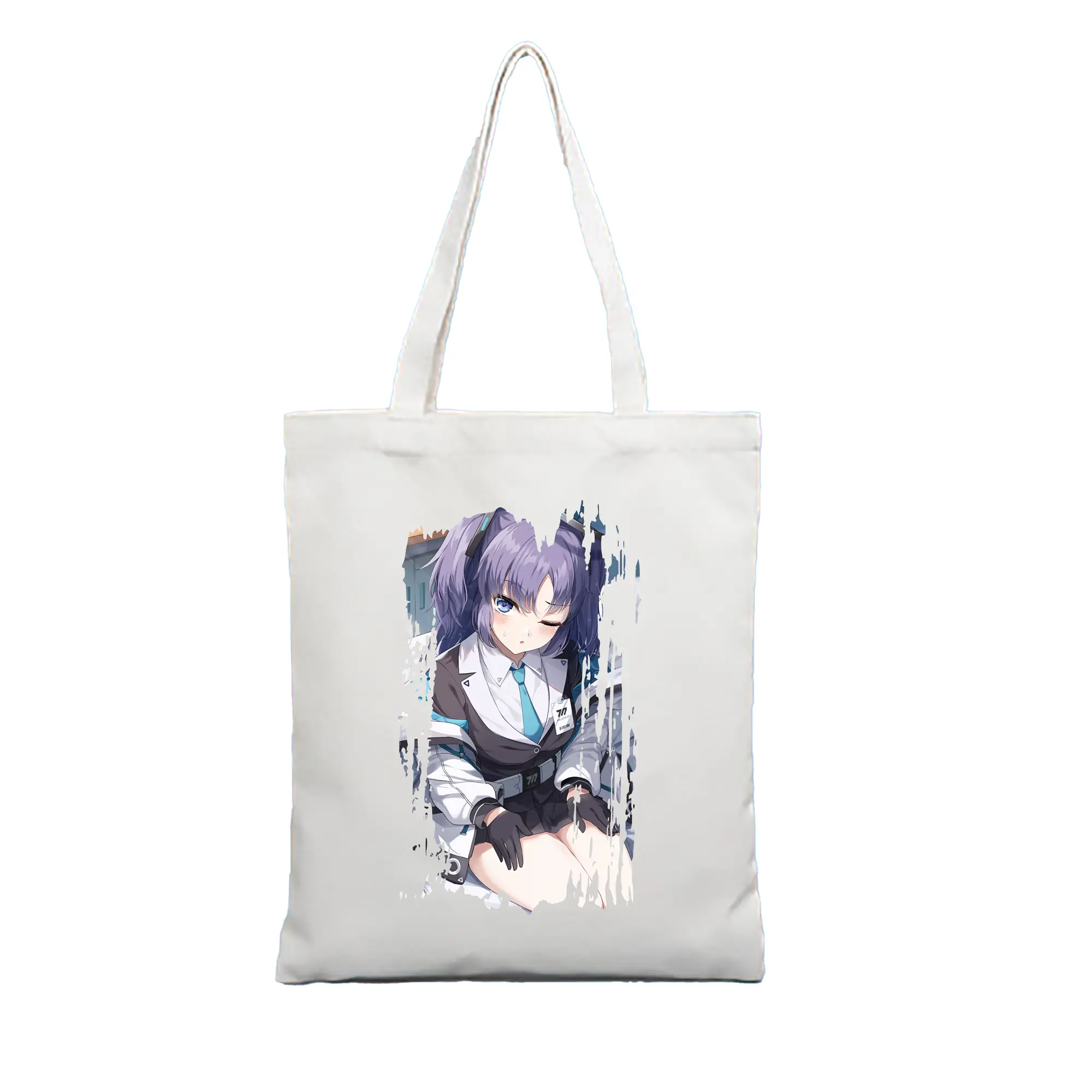 ブルーアーカイブ グッズ 早瀬 ユウカ - 縦型キャンバス手提げバッグ（トートバッグ） ・ キャンバス素材 ・ ショッピング用 ・ 軽量 丈夫 お手入れ簡単
