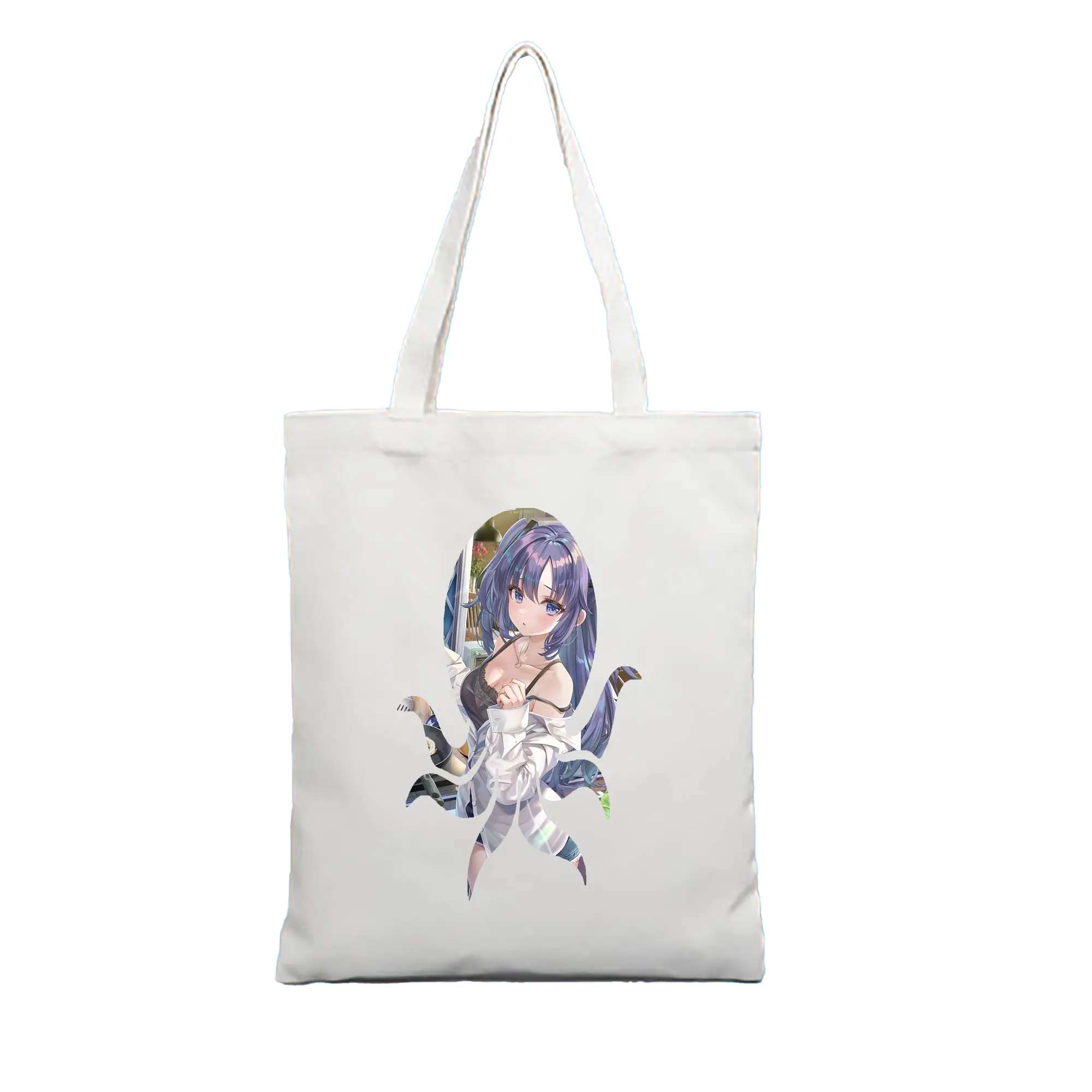 ブルーアーカイブ グッズ 早瀬 ユウカ - 縦型キャンバス手提げバッグ（トートバッグ） ・ キャンバス素材 ・ ショッピング用 ・ 軽量 丈夫 お手入れ簡単