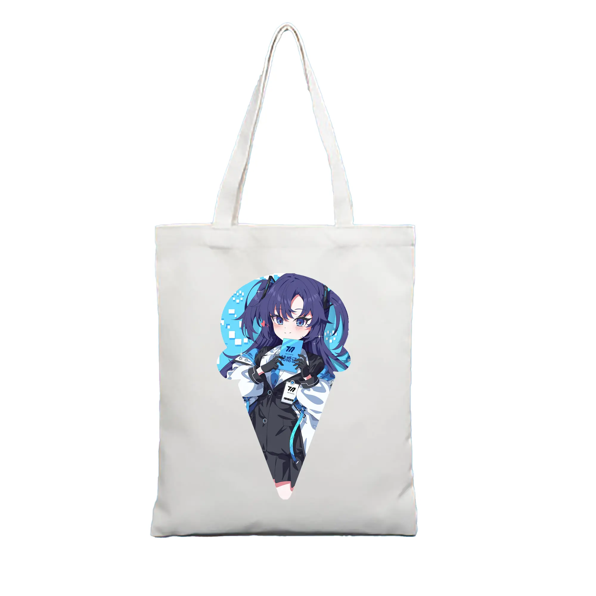 ブルーアーカイブ グッズ 早瀬 ユウカ - 縦型キャンバス手提げバッグ（トートバッグ） ・ キャンバス素材 ・ ショッピング用 ・ 軽量 丈夫 お手入れ簡単
