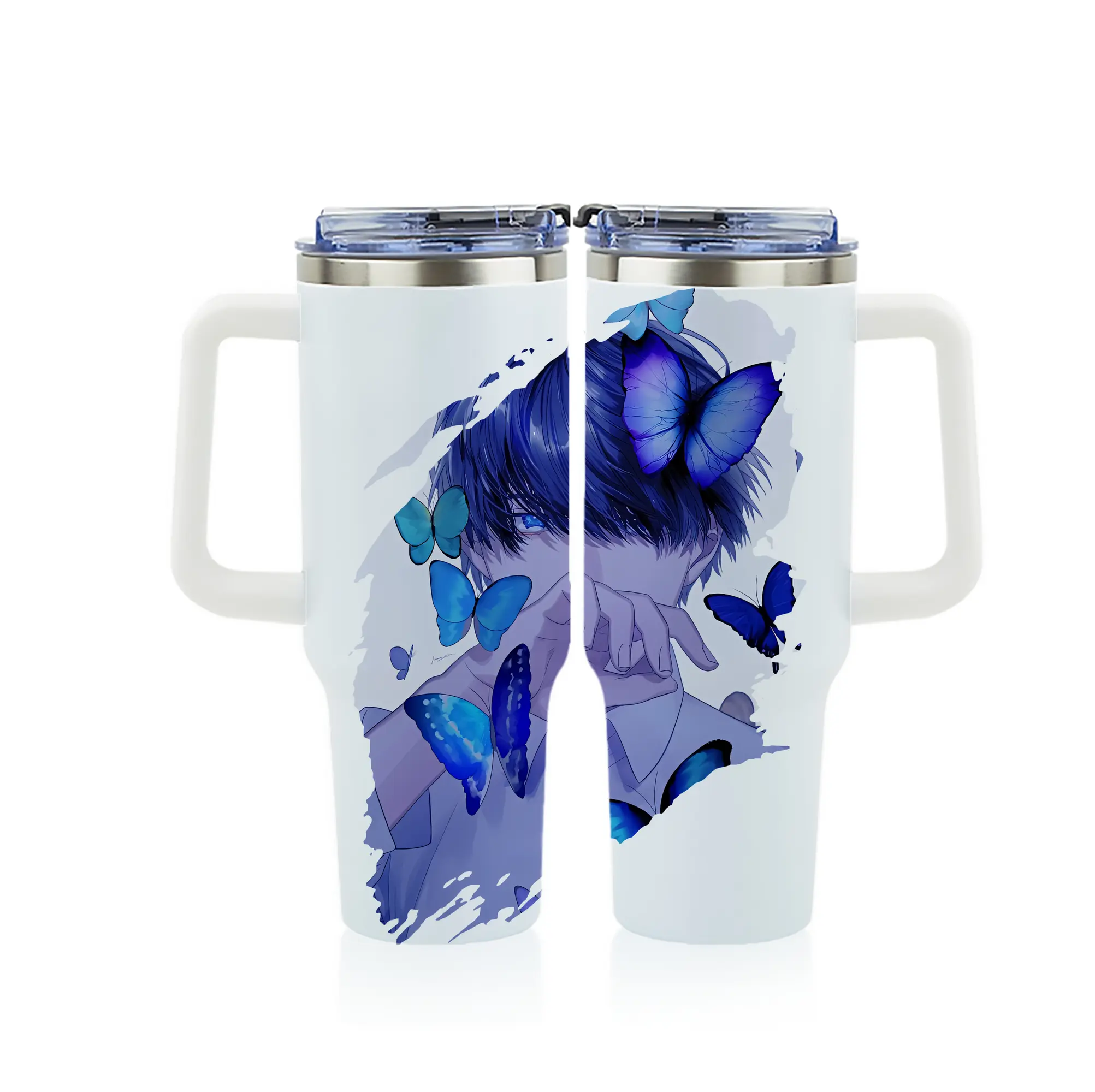 五等分の花嫁 グッズ 上杉 風太郎 - 1200mL フルプリント車用タンブラー ・ 304ステンレス 内側 ・ 201ステンレス 外側 ・ 保温 保冷 ・ 通勤 ドライブ アウトドア用