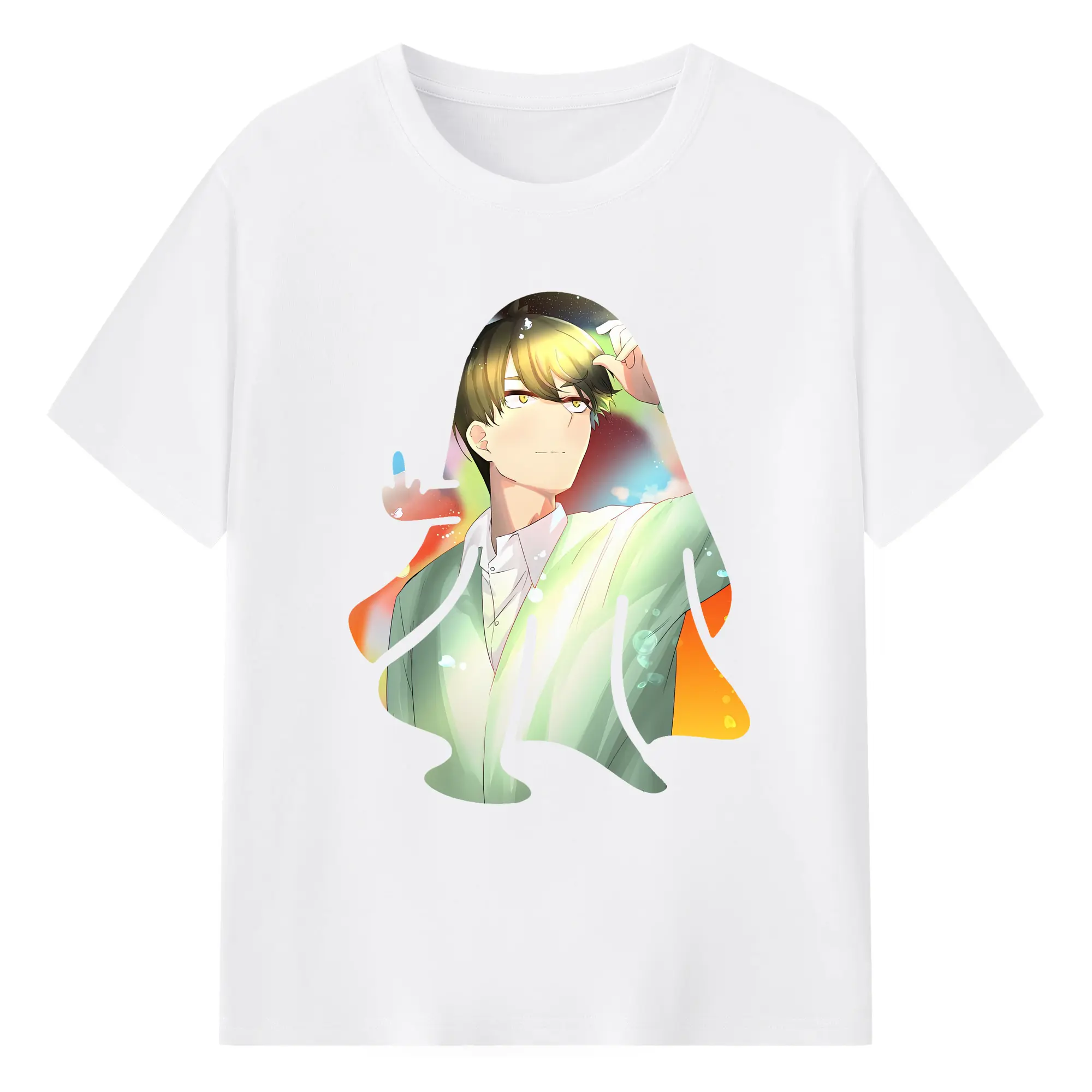 五等分の花嫁 グッズ 上杉 風太郎 - 綿100％ 半袖Tシャツ ・ フロントプリント ・ 快適 通気性 ・ 日常使い 散歩 スポーツ用