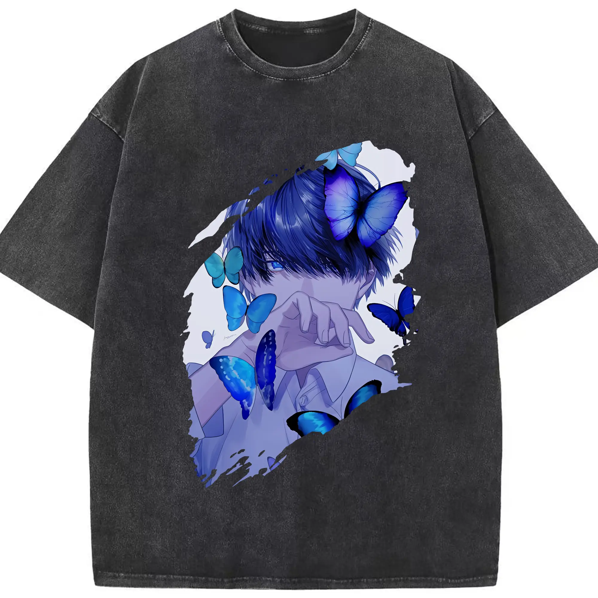 五等分の花嫁 グッズ 上杉 風太郎 - 綿100％ ヴィンテージ風 半袖Tシャツ ・ フロントプリント ・ 柔らか肌触り ・ 通気性 快適 ・ スポーツ カジュアル 外出用