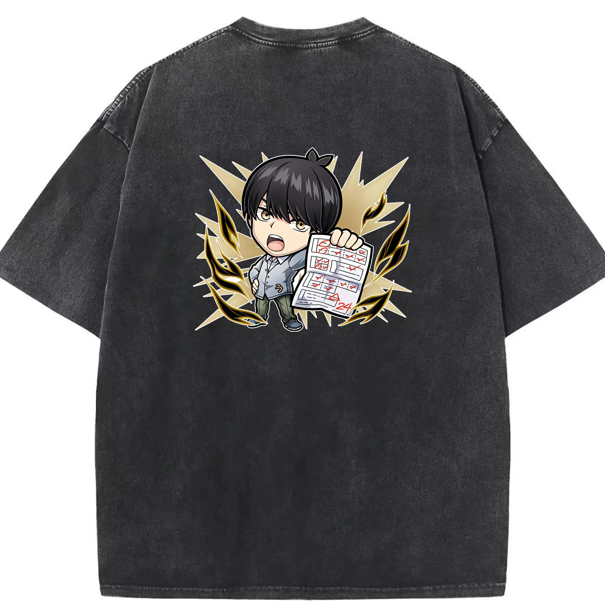 五等分の花嫁 グッズ 上杉 風太郎 - 綿100％ ヴィンテージ風 半袖Tシャツ ・ 背面プリント ・ 柔らか肌触り ・ 通気性 快適 ・ スポーツ カジュアル 外出用