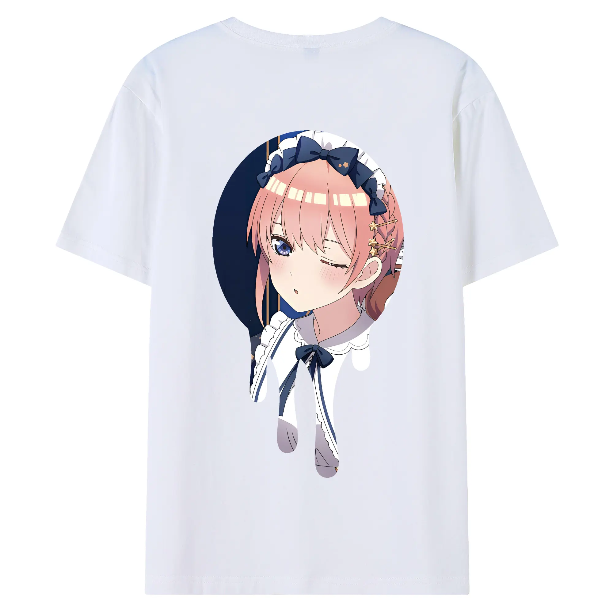 五等分の花嫁 グッズ 中野 一花 - 綿100％ 半袖Tシャツ ・ バックプリント ・ 快適 通気性 ・ 日常使い 散歩 スポーツ用