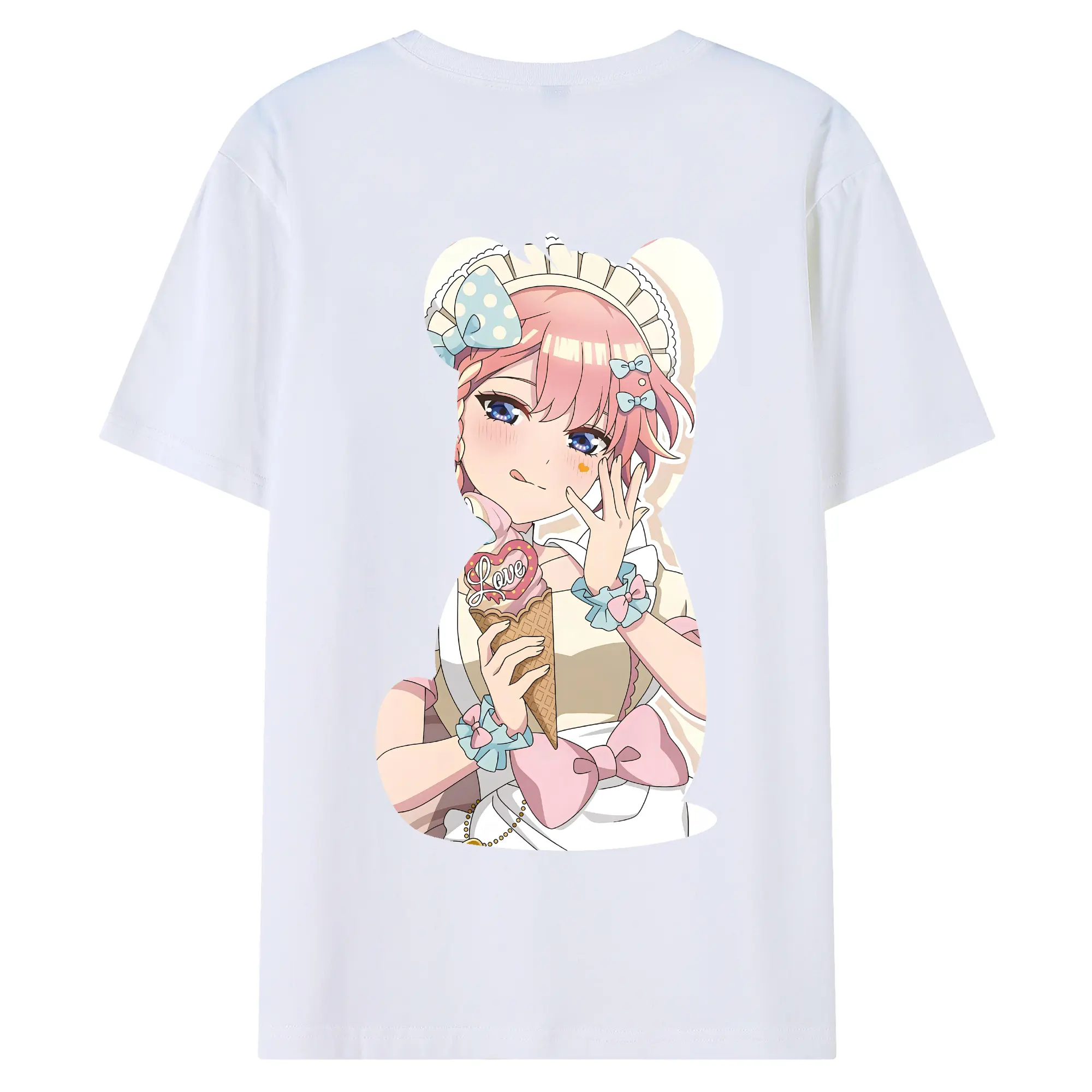 五等分の花嫁 グッズ 中野 一花 - 綿100％ 半袖Tシャツ ・ バックプリント ・ 快適 通気性 ・ 日常使い 散歩 スポーツ用