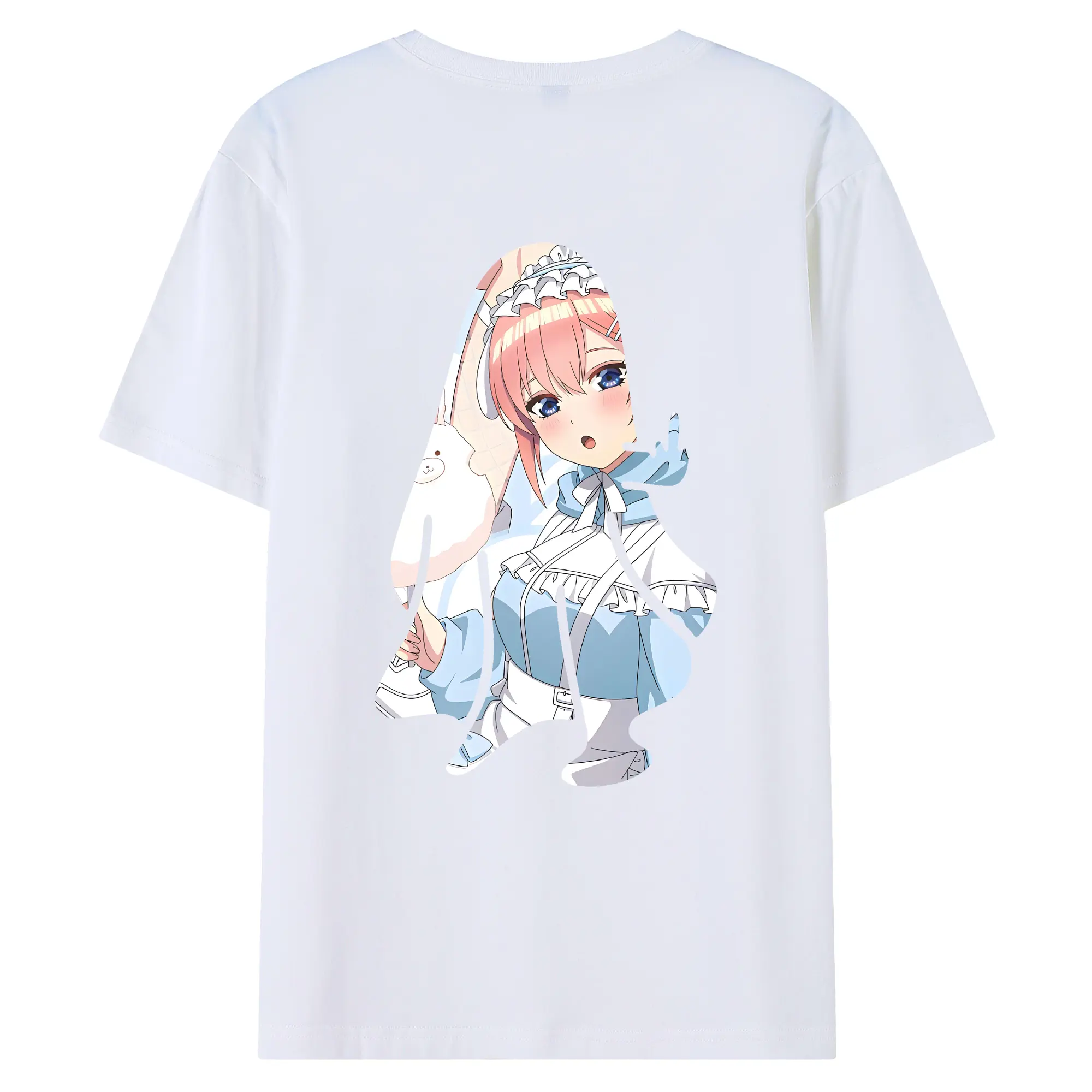 五等分の花嫁 グッズ 中野 一花 - 綿100％ 半袖Tシャツ ・ バックプリント ・ 快適 通気性 ・ 日常使い 散歩 スポーツ用