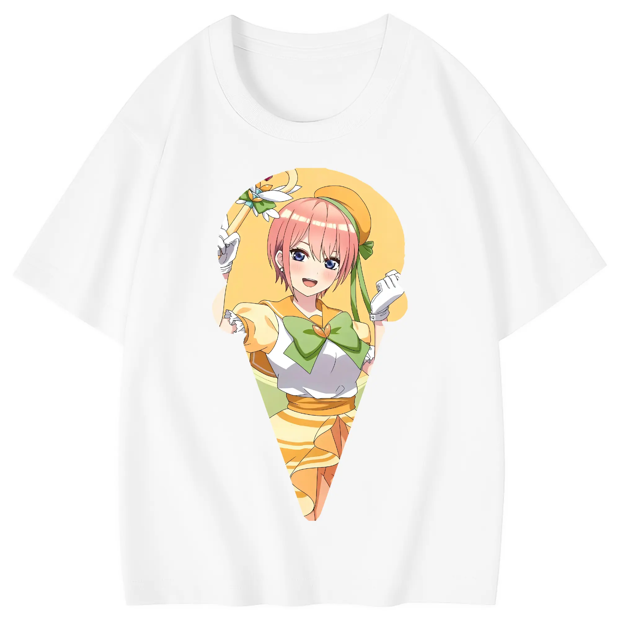 五等分の花嫁 グッズ 中野 一花 - 綿100％ キッズTシャツ ・ フロントプリント ・ 快適 通気性 ・ スポーツ カジュアル 散歩用