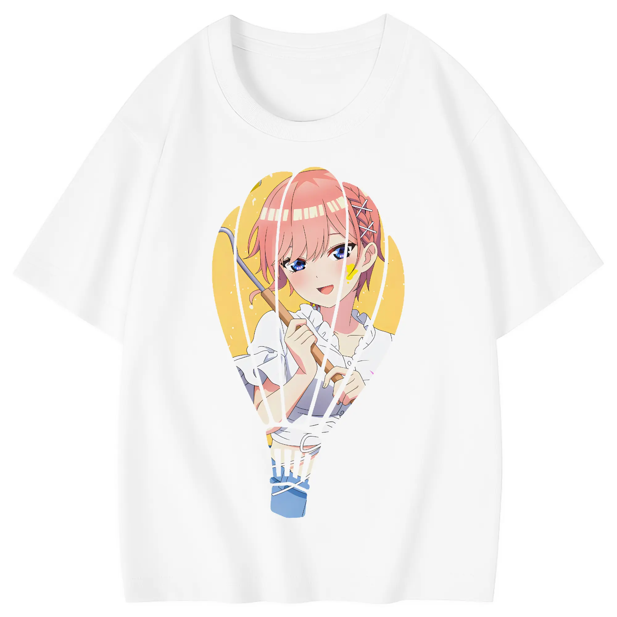 五等分の花嫁 グッズ 中野 一花 - 綿100％ キッズTシャツ ・ フロントプリント ・ 快適 通気性 ・ スポーツ カジュアル 散歩用