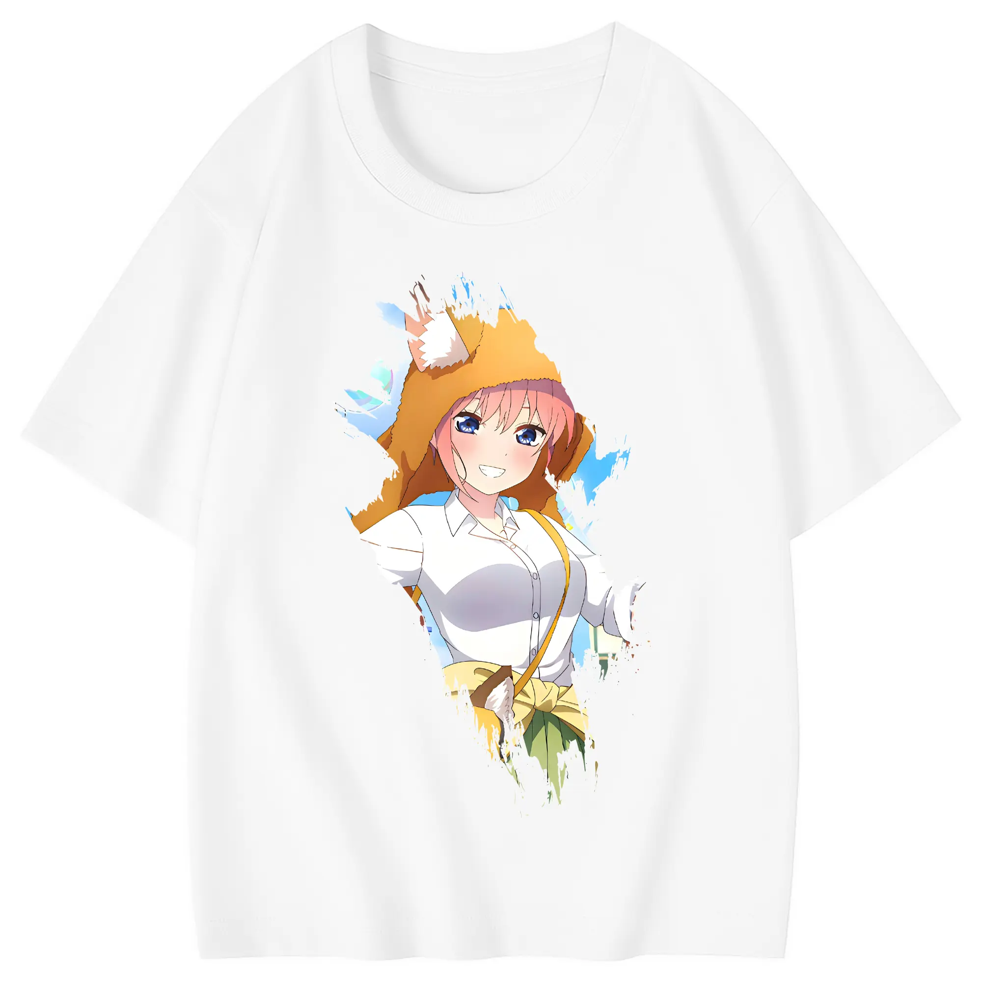 五等分の花嫁 グッズ 中野 一花 - 綿100％ キッズTシャツ ・ フロントプリント ・ 快適 通気性 ・ スポーツ カジュアル 散歩用