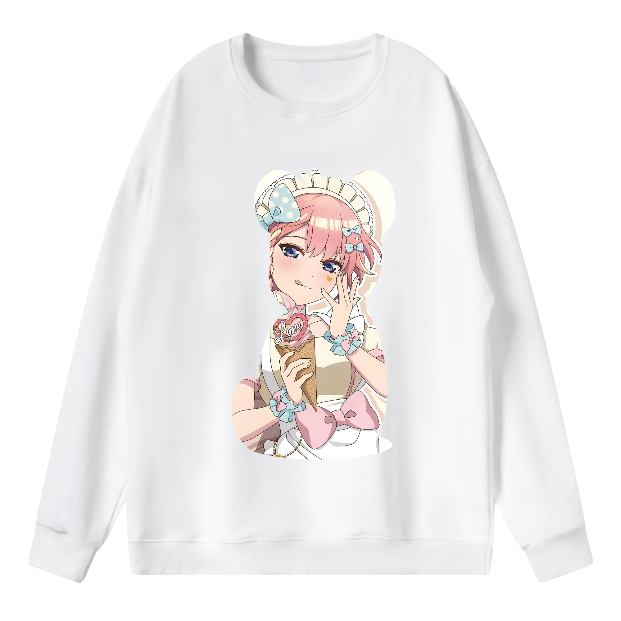 五等分の花嫁 グッズ 中野 一花 - 薄手 クルーネック スウェット 裏毛260g · ポリエステル 春秋向け カジュアル 男女兼用 · トレーナー デイリー スポーツ 散歩に最適