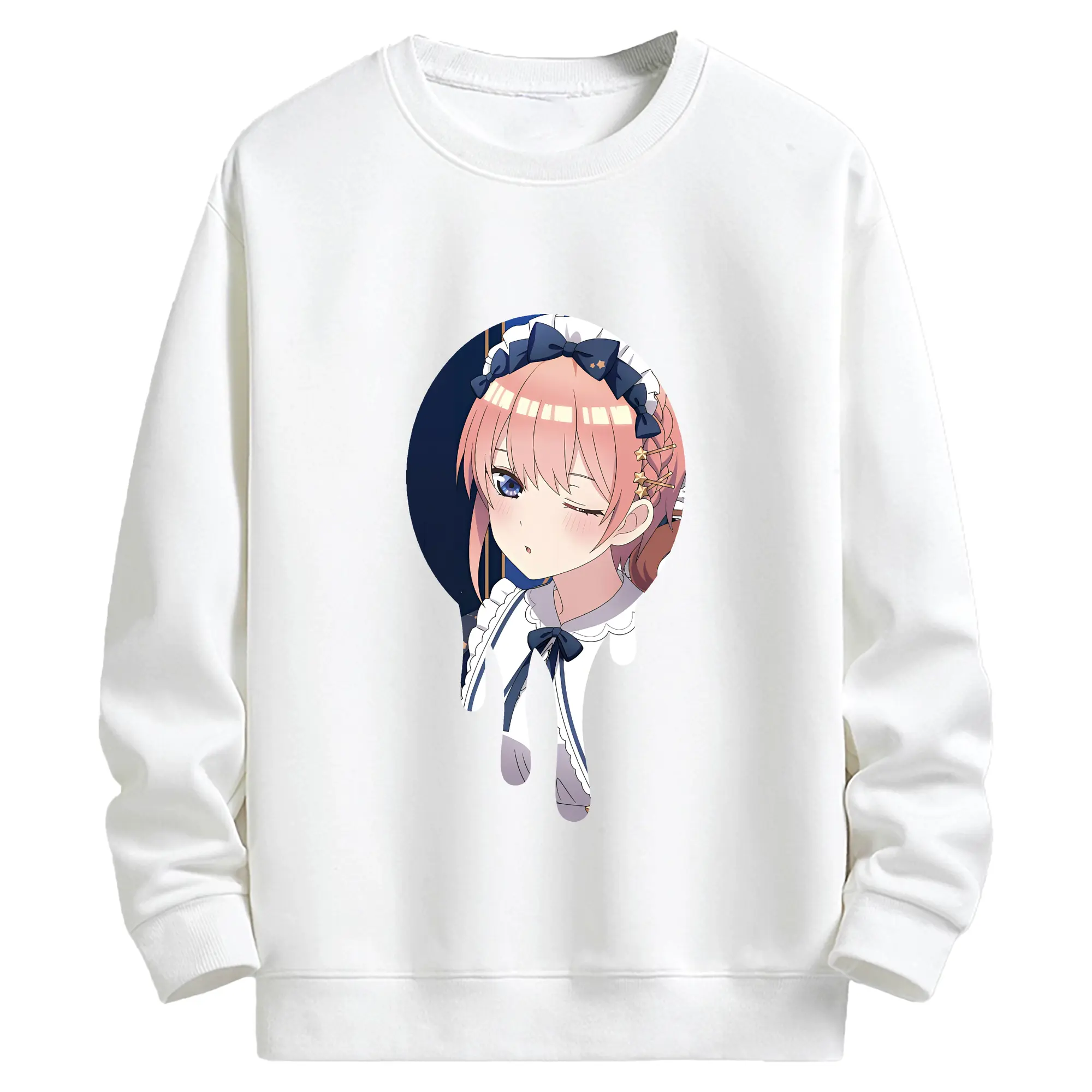 五等分の花嫁 グッズ 中野 一花 - キッズ クルーネックスウェットシャツ ・ フロントプリント ・ 綿80％ ポリエステル20％ ・ 快適 通学 スポーツ 日常使い お散歩用