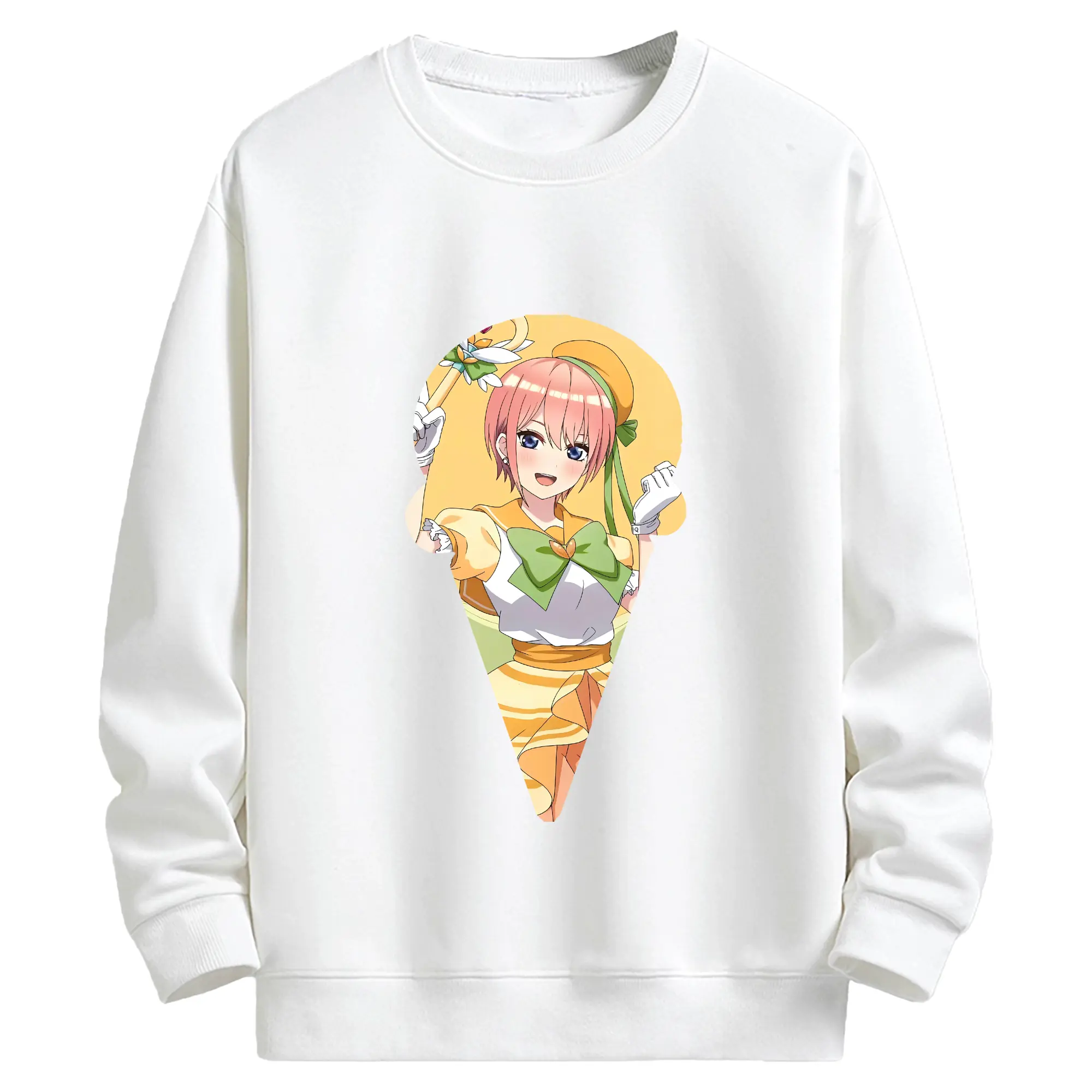 五等分の花嫁 グッズ 中野 一花 - キッズ クルーネックスウェットシャツ ・ フロントプリント ・ 綿80％ ポリエステル20％ ・ 快適 通学 スポーツ 日常使い お散歩用