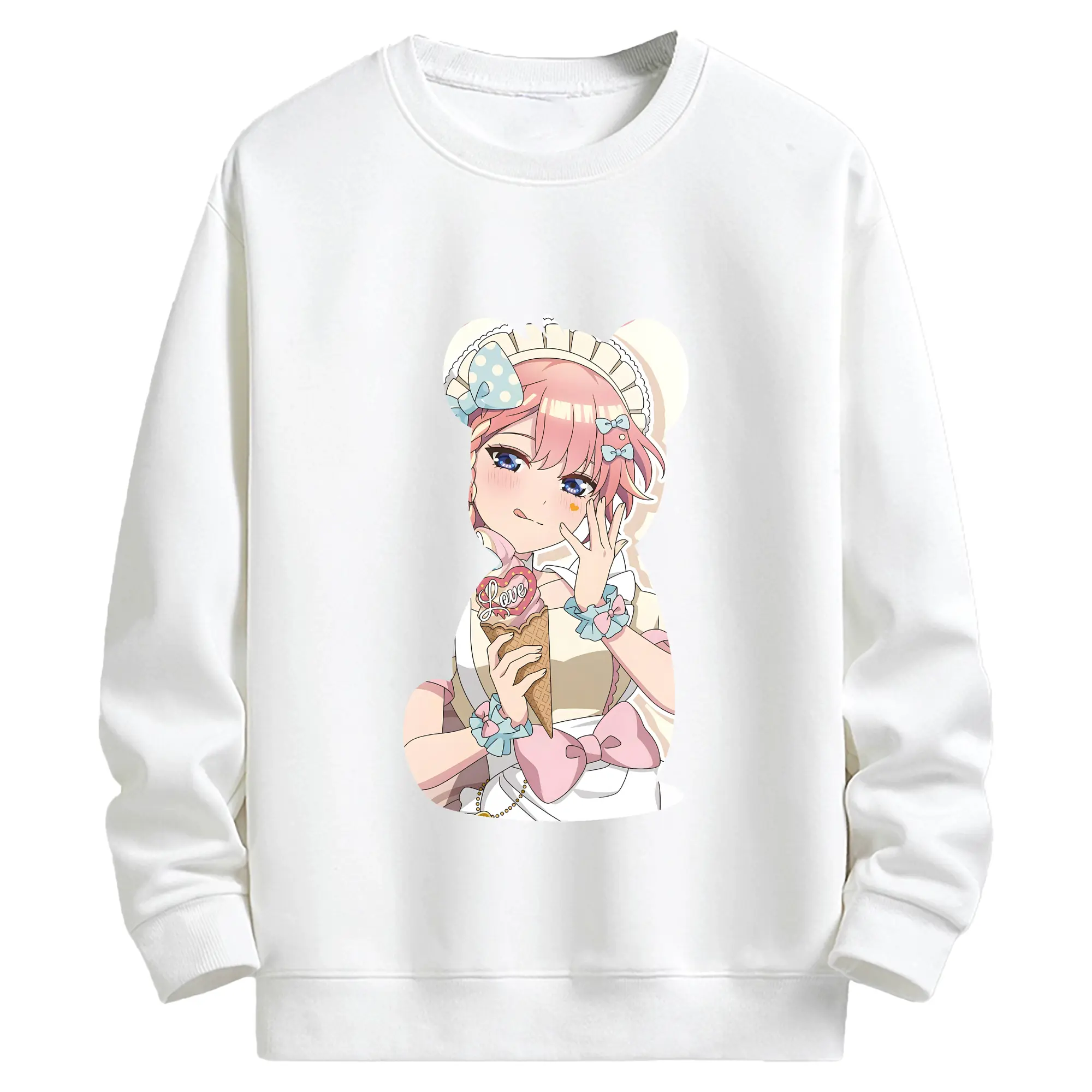 五等分の花嫁 グッズ 中野 一花 - キッズ クルーネックスウェットシャツ ・ フロントプリント ・ 綿80％ ポリエステル20％ ・ 快適 通学 スポーツ 日常使い お散歩用