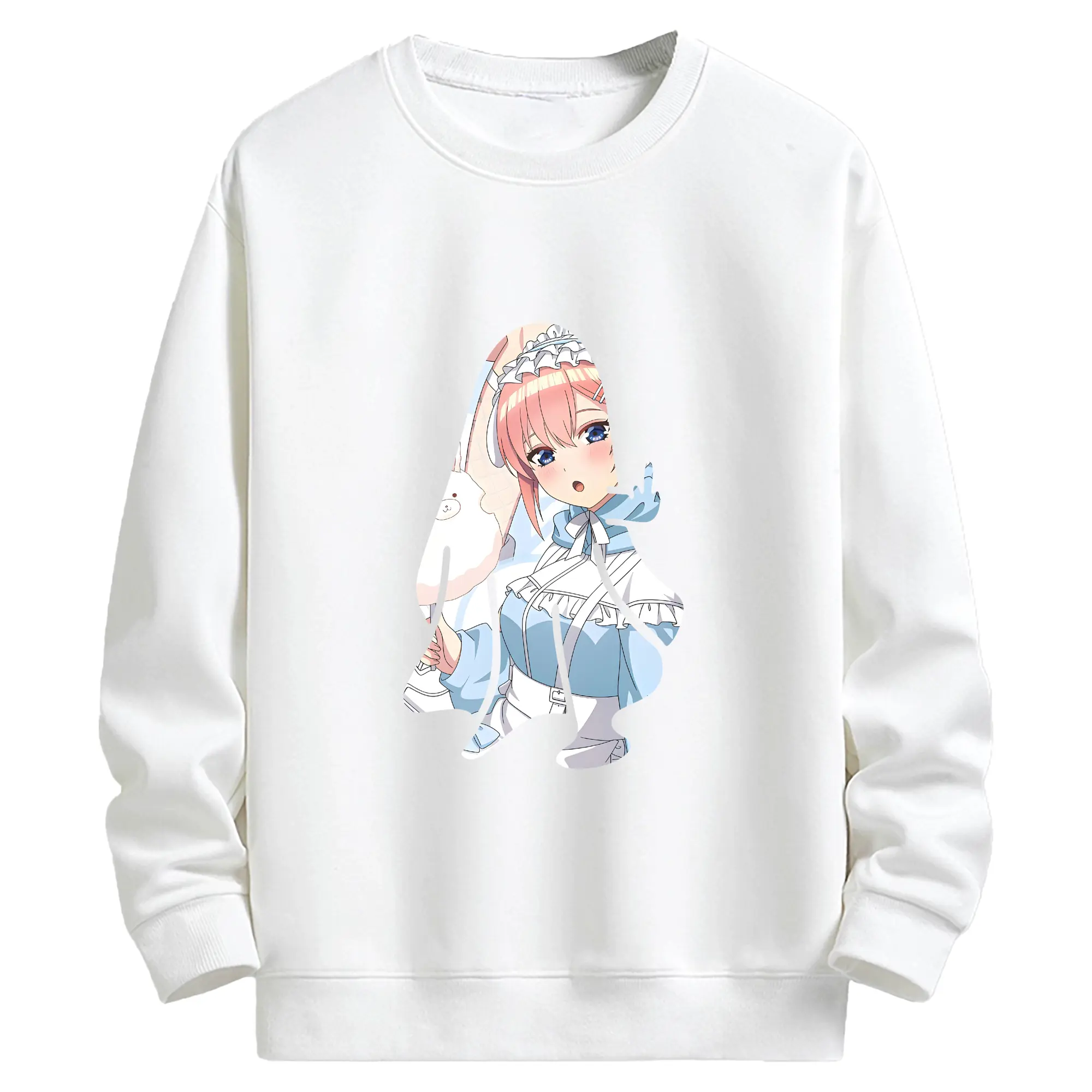 五等分の花嫁 グッズ 中野 一花 - キッズ クルーネックスウェットシャツ ・ フロントプリント ・ 綿80％ ポリエステル20％ ・ 快適 通学 スポーツ 日常使い お散歩用