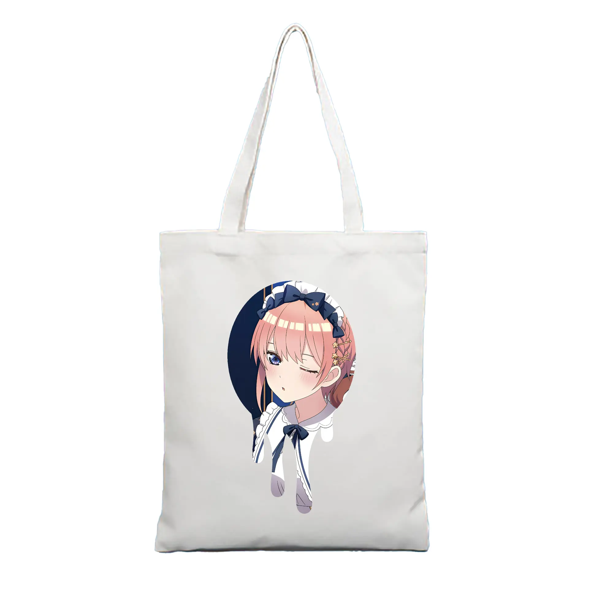 五等分の花嫁 グッズ 中野 一花 - 縦型キャンバス手提げバッグ（トートバッグ） ・ キャンバス素材 ・ ショッピング用 ・ 軽量 丈夫 お手入れ簡単