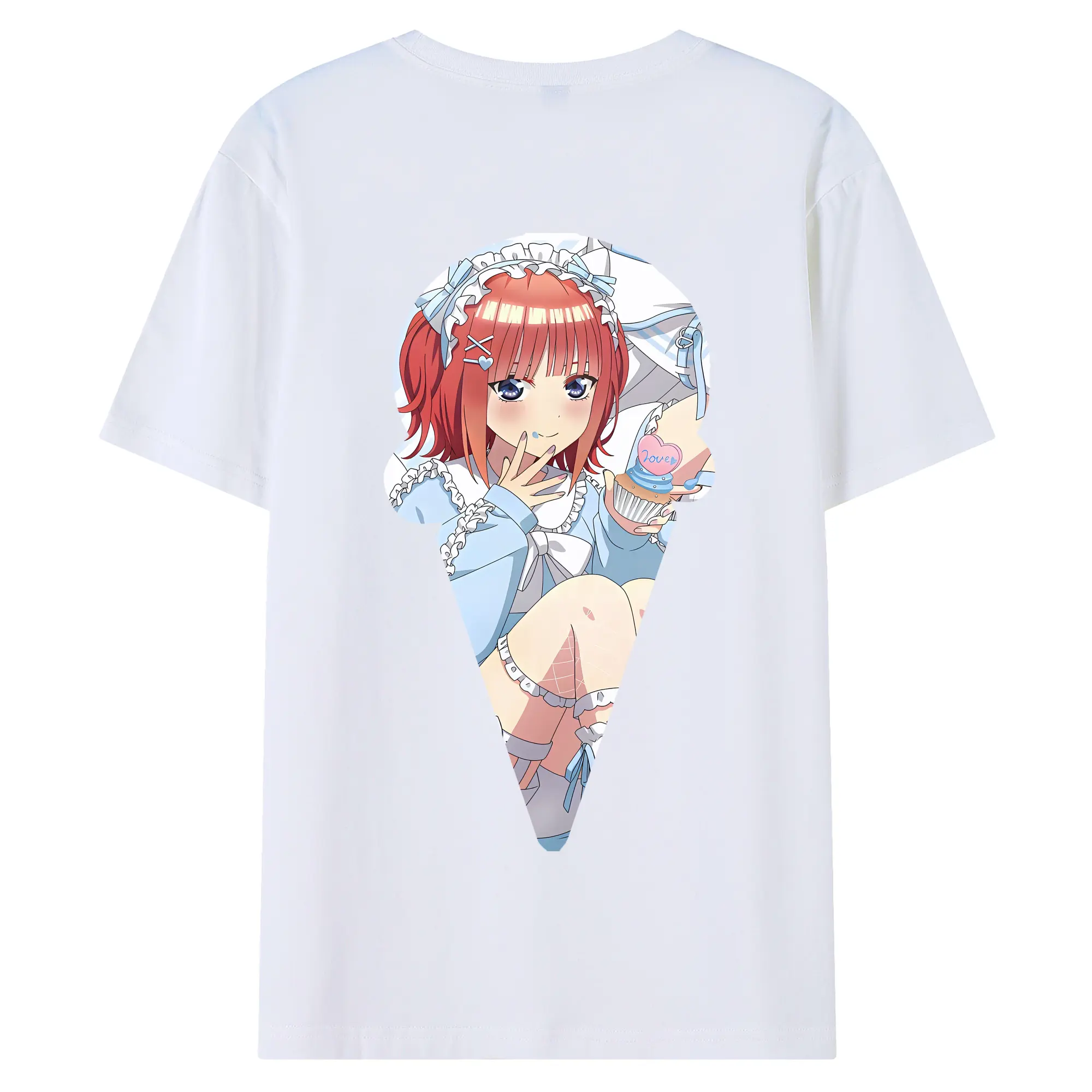 五等分の花嫁 グッズ 中野 二乃 - 綿100％ 半袖Tシャツ ・ バックプリント ・ 快適 通気性 ・ 日常使い 散歩 スポーツ用