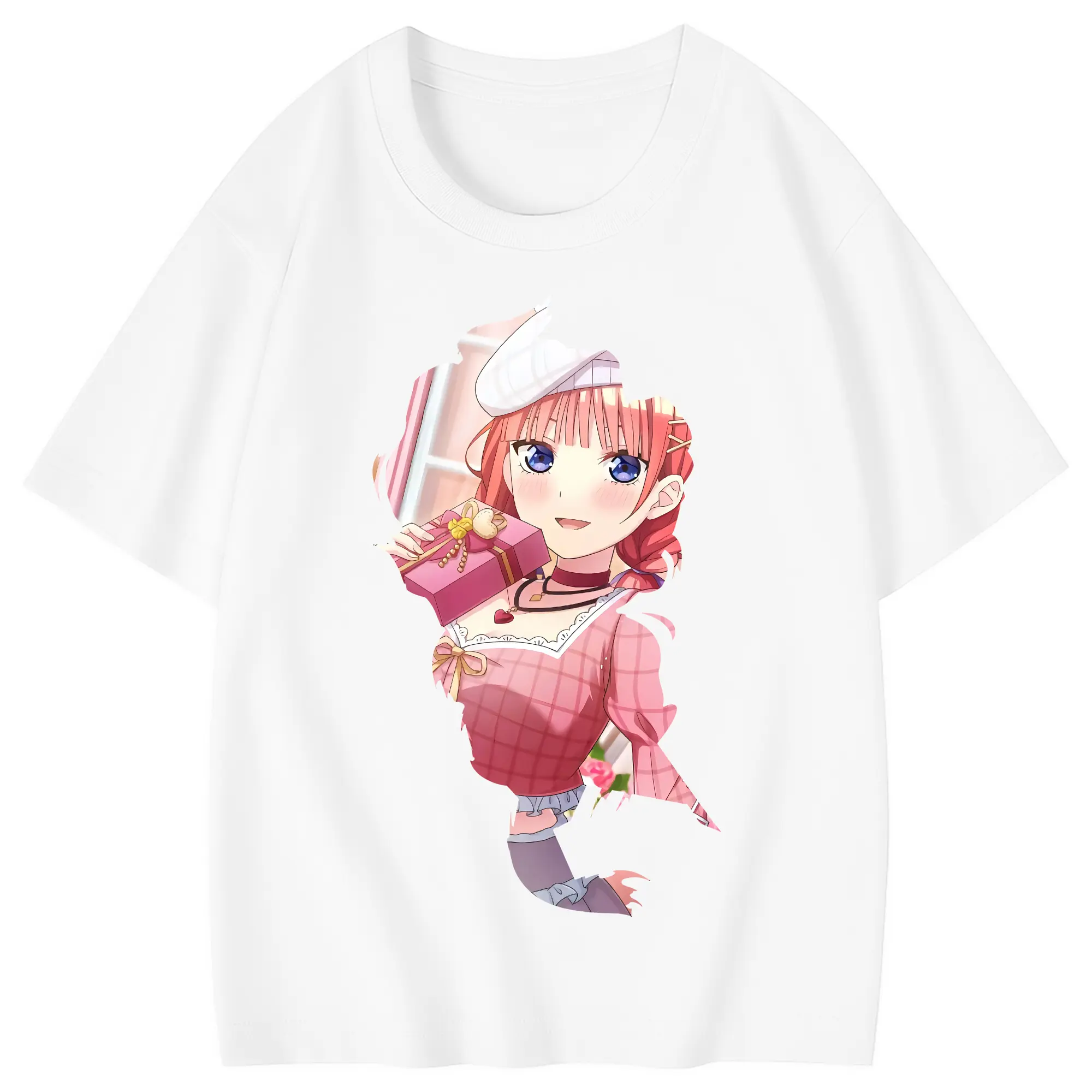 五等分の花嫁 グッズ 中野 二乃 - 綿100％ キッズTシャツ ・ フロントプリント ・ 快適 通気性 ・ スポーツ カジュアル 散歩用
