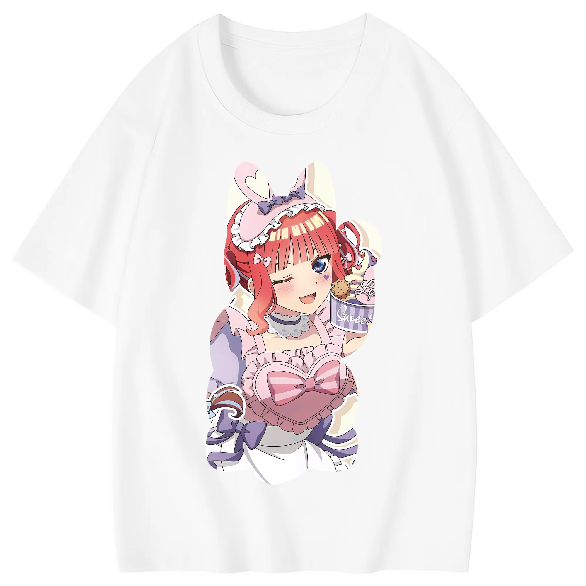 五等分の花嫁 グッズ 中野 二乃 - 綿100％ キッズTシャツ ・ フロントプリント ・ 快適 通気性 ・ スポーツ カジュアル 散歩用