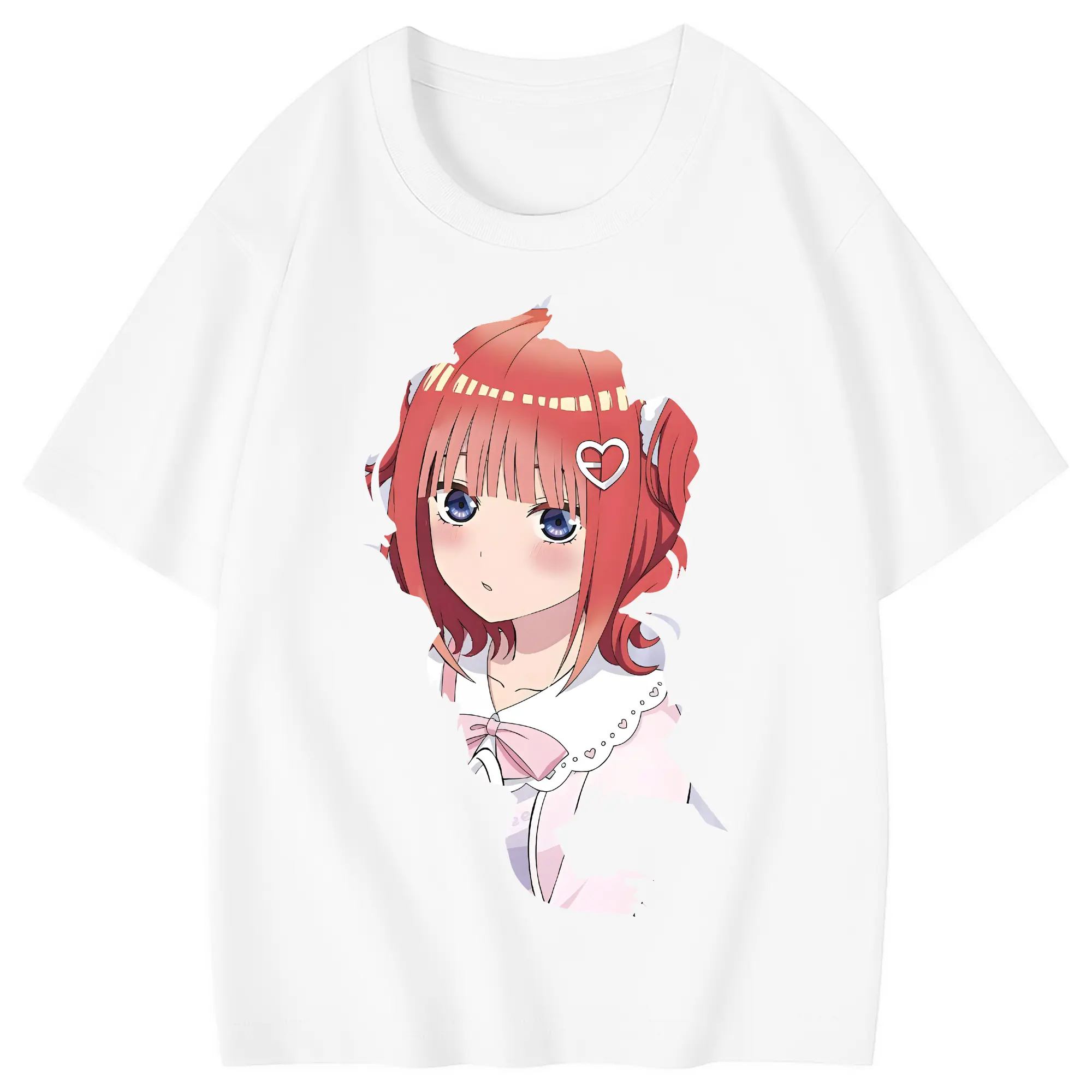 五等分の花嫁 グッズ 中野 二乃 - 綿100％ キッズTシャツ ・ フロントプリント ・ 快適 通気性 ・ スポーツ カジュアル 散歩用