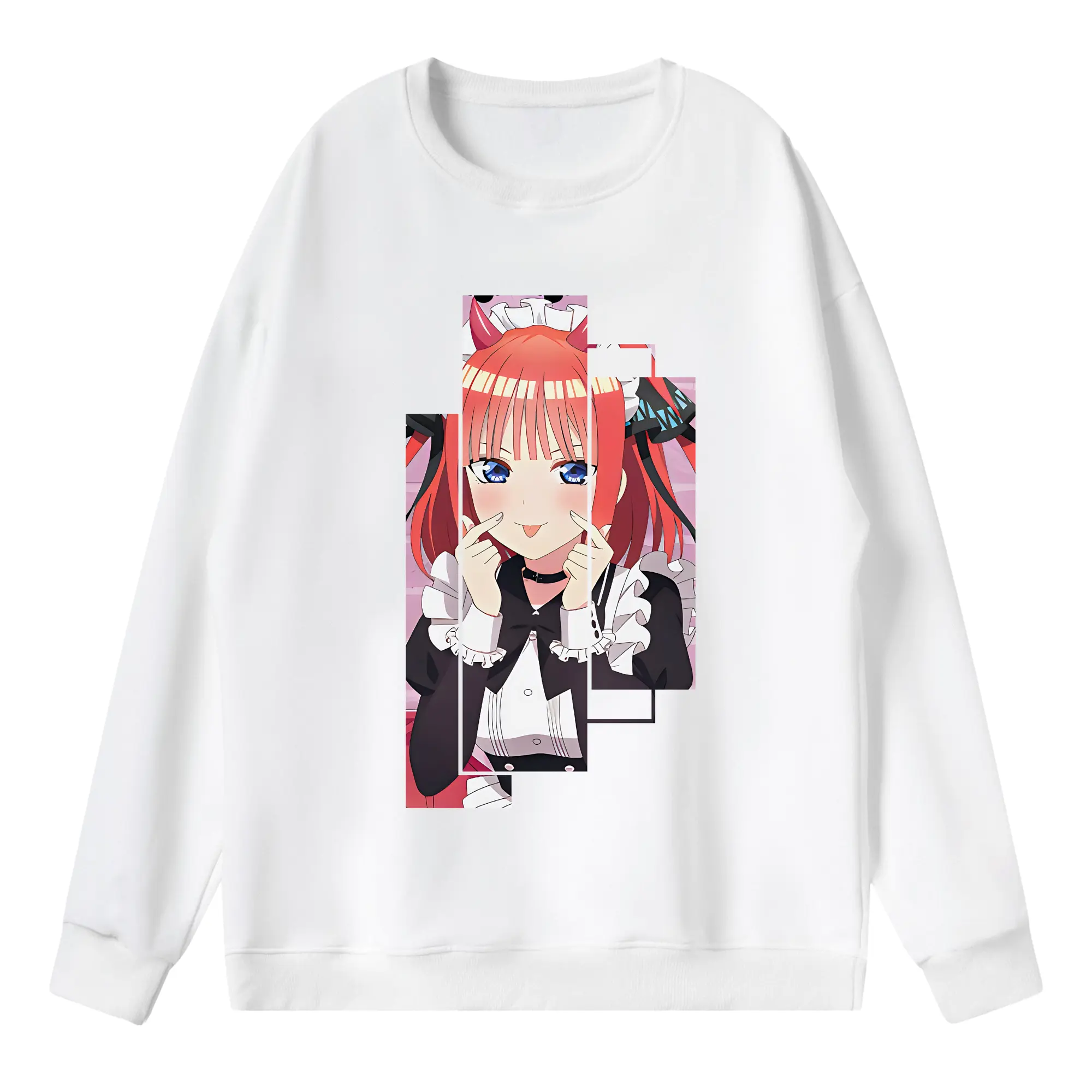 五等分の花嫁 グッズ 中野 二乃 - 薄手 クルーネック スウェット 裏毛260g · ポリエステル 春秋向け カジュアル 男女兼用 · トレーナー デイリー スポーツ 散歩に最適