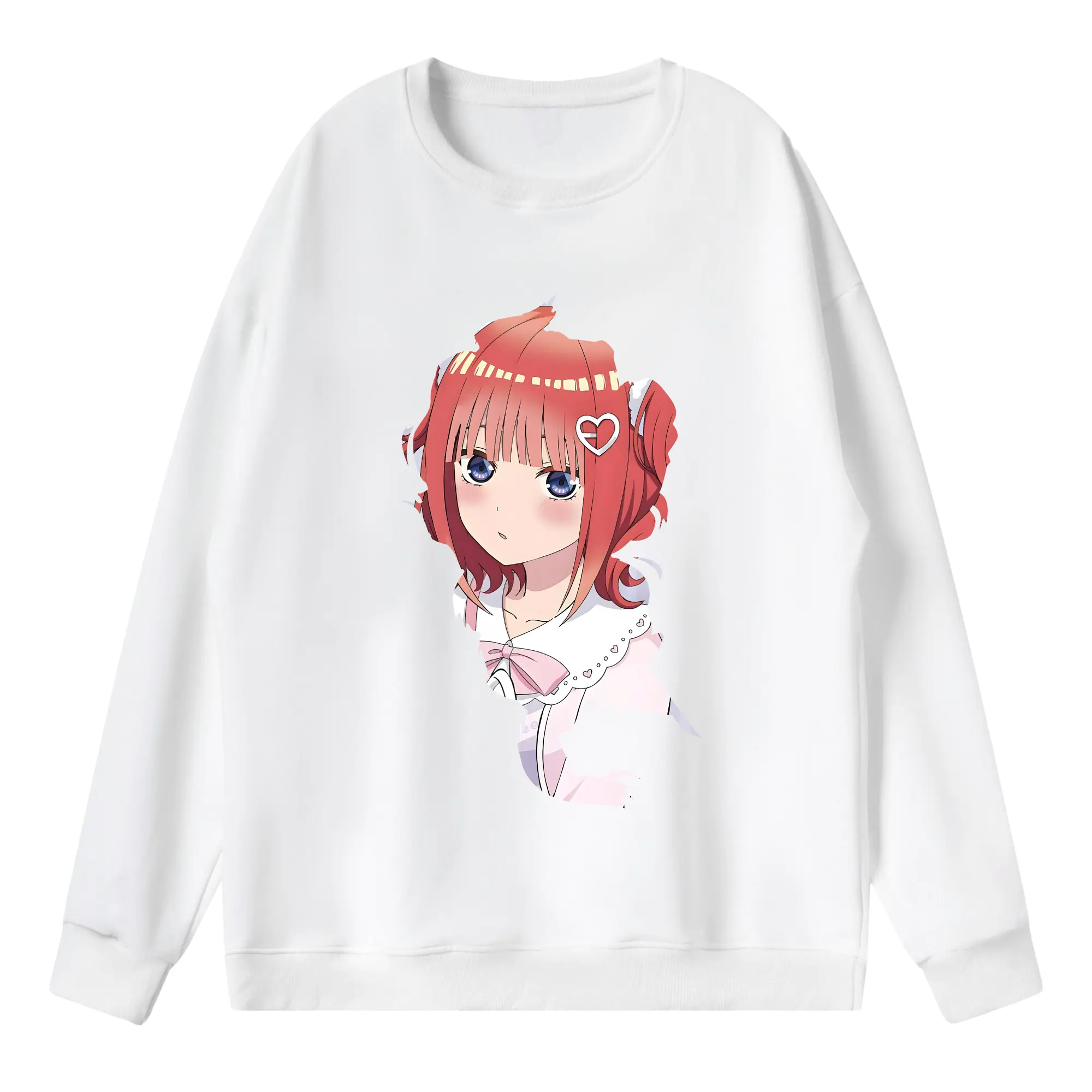 五等分の花嫁 グッズ 中野 二乃 - 薄手 クルーネック スウェット 裏毛260g · ポリエステル 春秋向け カジュアル 男女兼用 · トレーナー デイリー スポーツ 散歩に最適