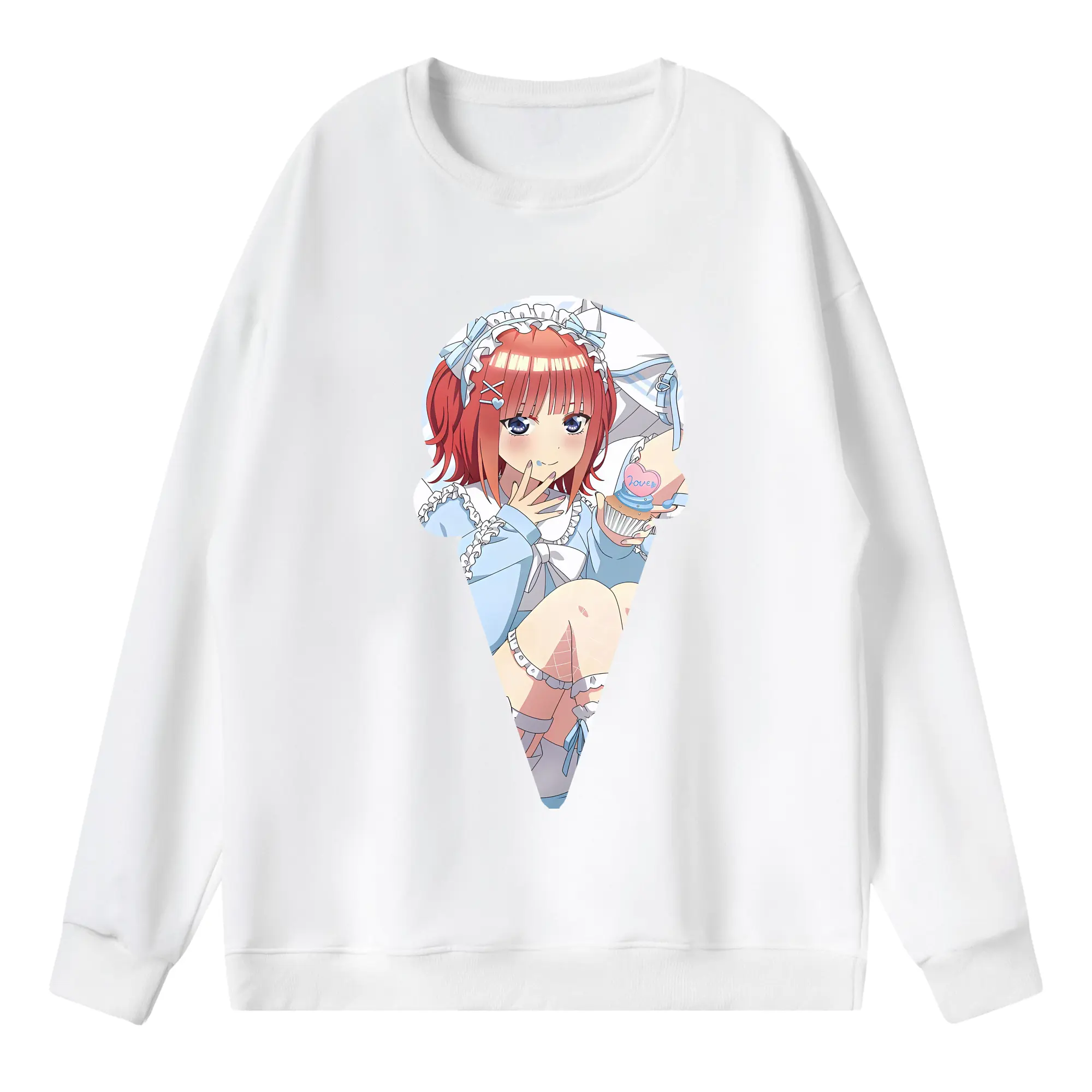 五等分の花嫁 グッズ 中野 二乃 - 薄手 クルーネック スウェット 裏毛260g · ポリエステル 春秋向け カジュアル 男女兼用 · トレーナー デイリー スポーツ 散歩に最適