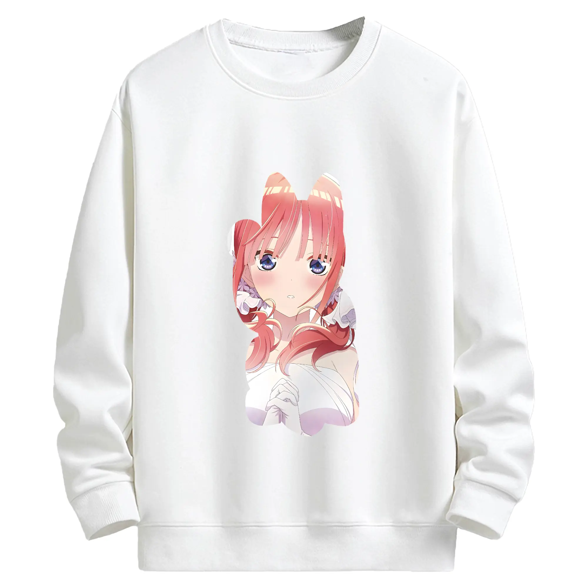 五等分の花嫁 グッズ 中野 二乃 - キッズ クルーネックスウェットシャツ ・ フロントプリント ・ 綿80％ ポリエステル20％ ・ 快適 通学 スポーツ 日常使い お散歩用