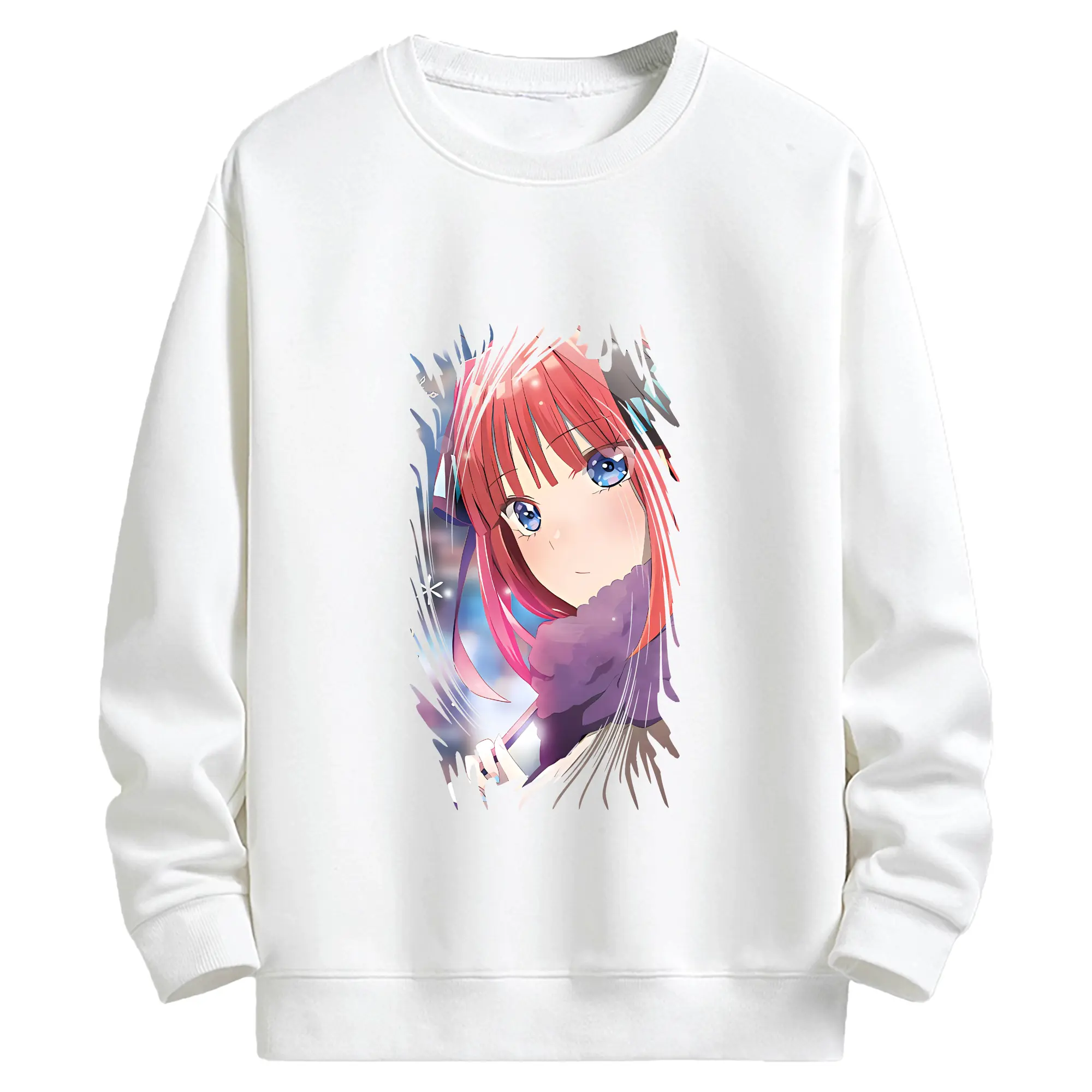 五等分の花嫁 グッズ 中野 二乃 - キッズ クルーネックスウェットシャツ ・ フロントプリント ・ 綿80％ ポリエステル20％ ・ 快適 通学 スポーツ 日常使い お散歩用