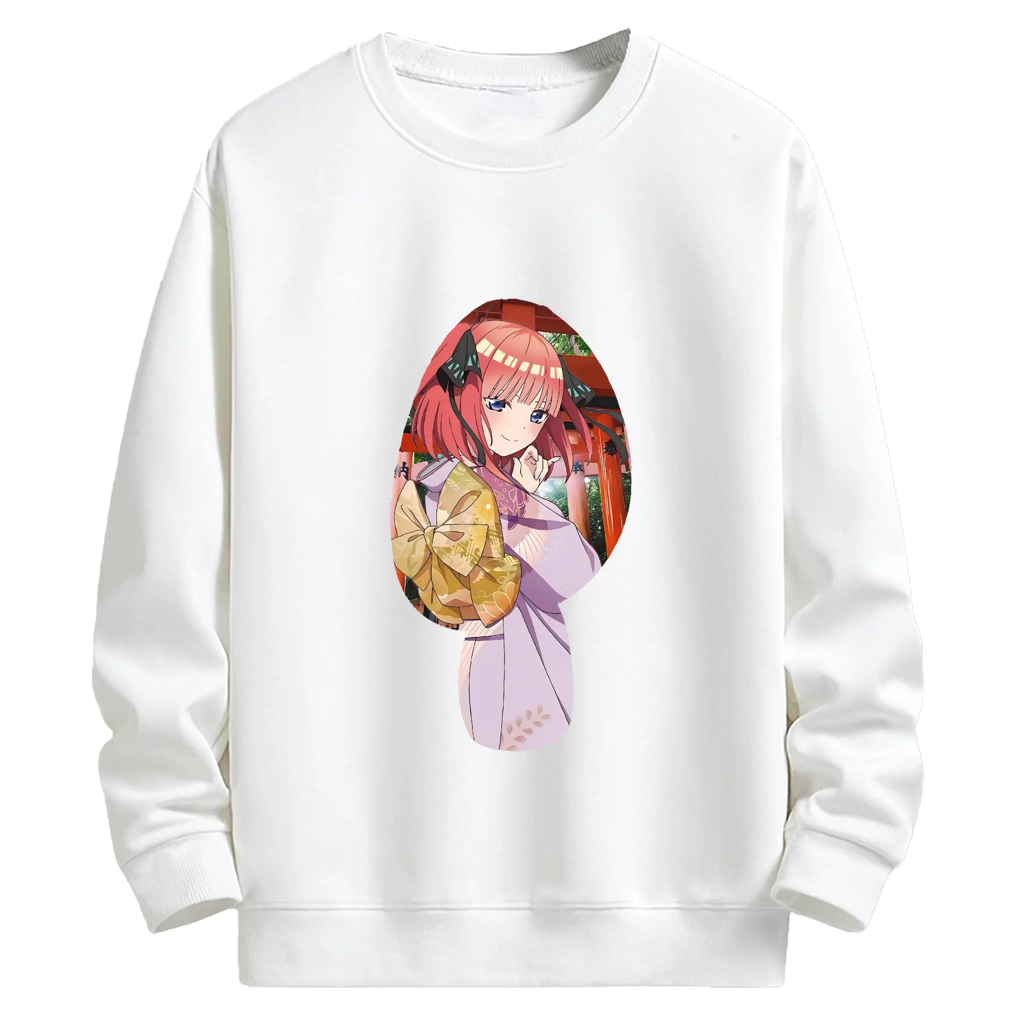 五等分の花嫁 グッズ 中野 二乃 - キッズ クルーネックスウェットシャツ ・ フロントプリント ・ 綿80％ ポリエステル20％ ・ 快適 通学 スポーツ 日常使い お散歩用