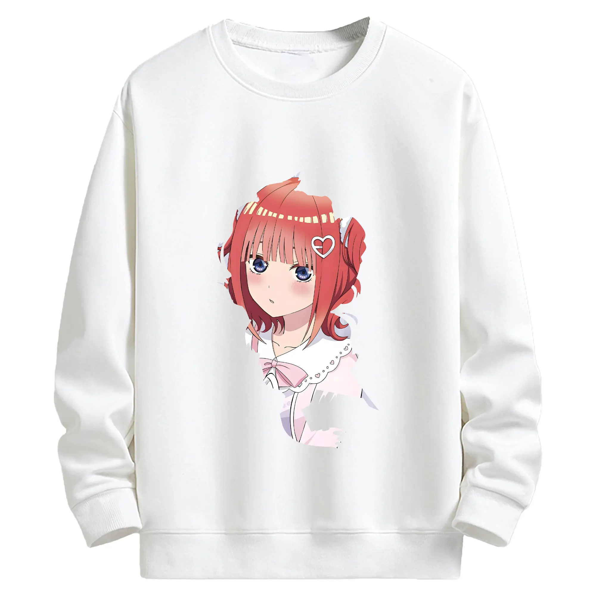 五等分の花嫁 グッズ 中野 二乃 - キッズ クルーネックスウェットシャツ ・ フロントプリント ・ 綿80％ ポリエステル20％ ・ 快適 通学 スポーツ 日常使い お散歩用