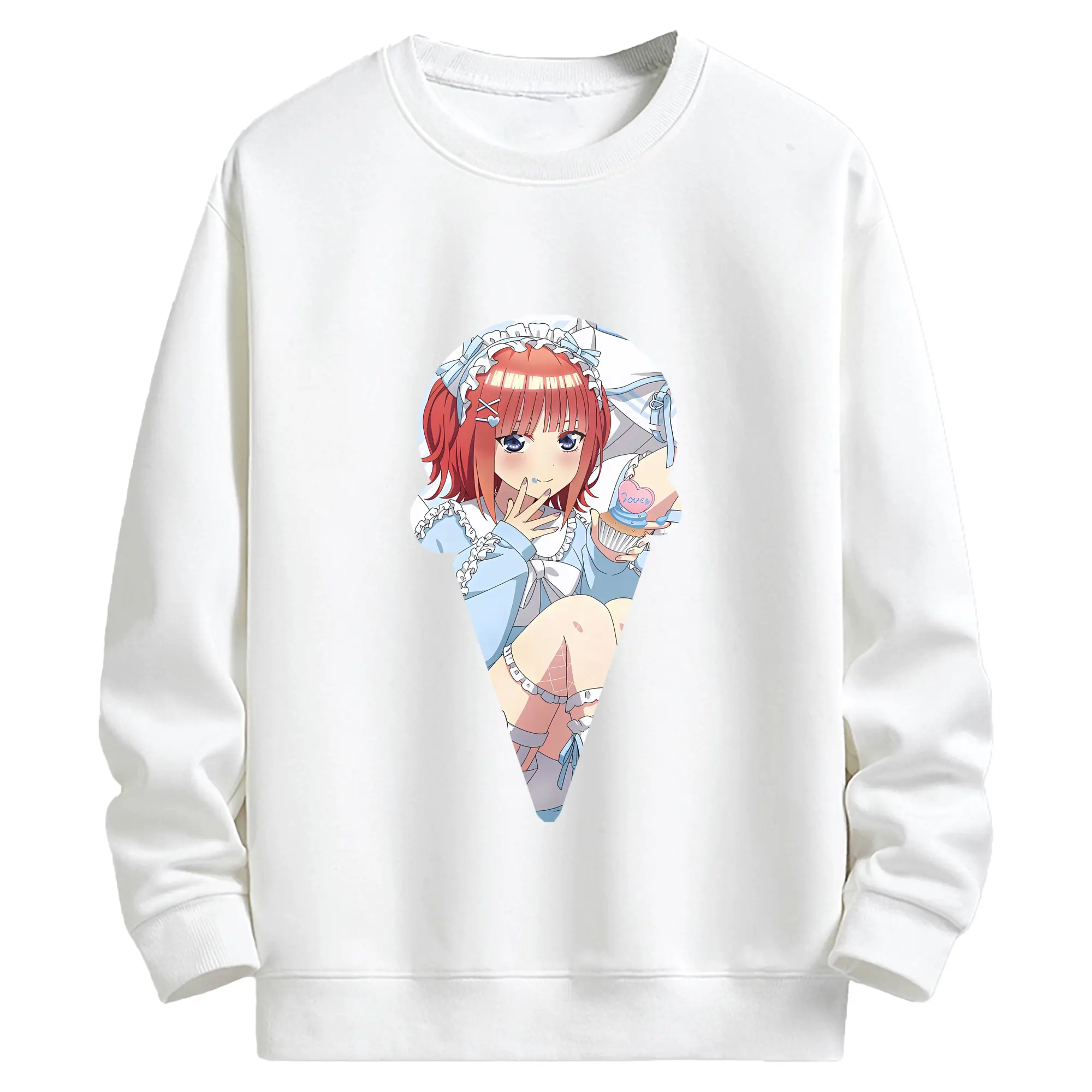 五等分の花嫁 グッズ 中野 二乃 - キッズ クルーネックスウェットシャツ ・ フロントプリント ・ 綿80％ ポリエステル20％ ・ 快適 通学 スポーツ 日常使い お散歩用