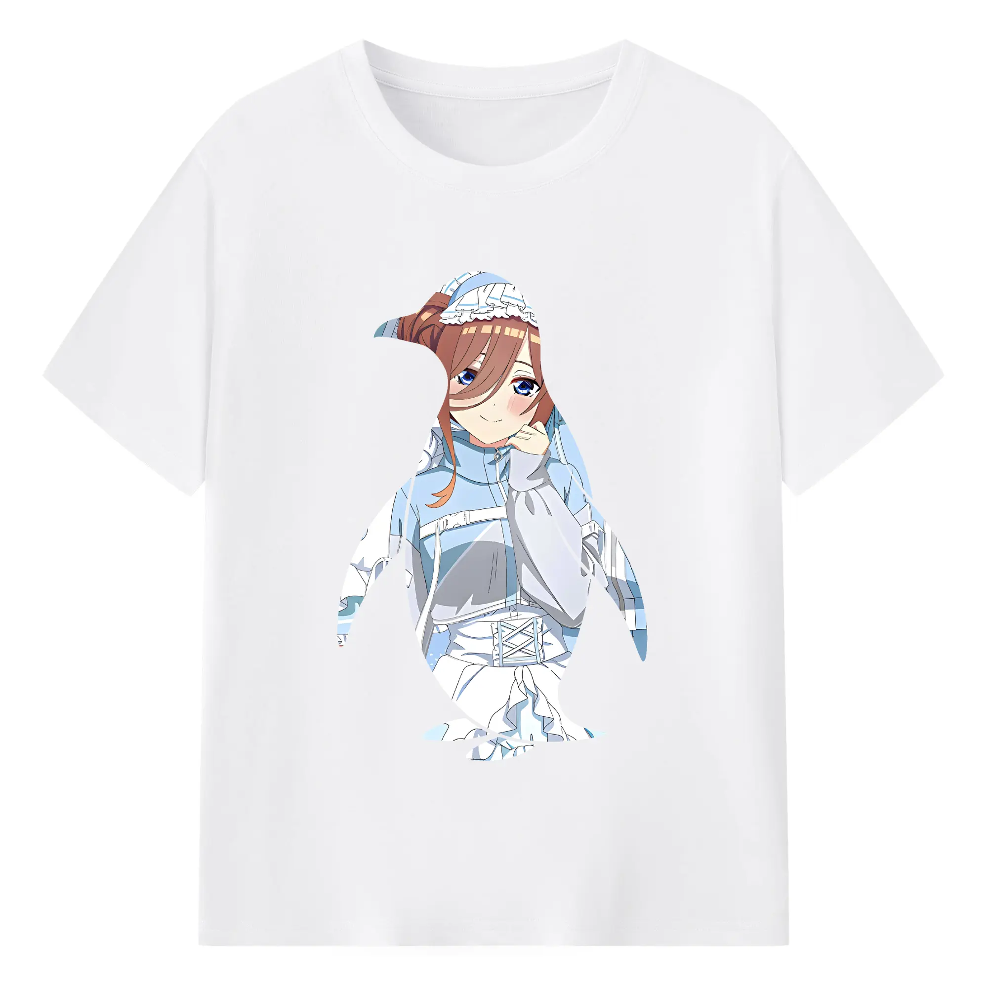 五等分の花嫁 グッズ 中野 三玖 - 綿100％ 半袖Tシャツ ・ フロントプリント ・ 快適 通気性 ・ 日常使い 散歩 スポーツ用