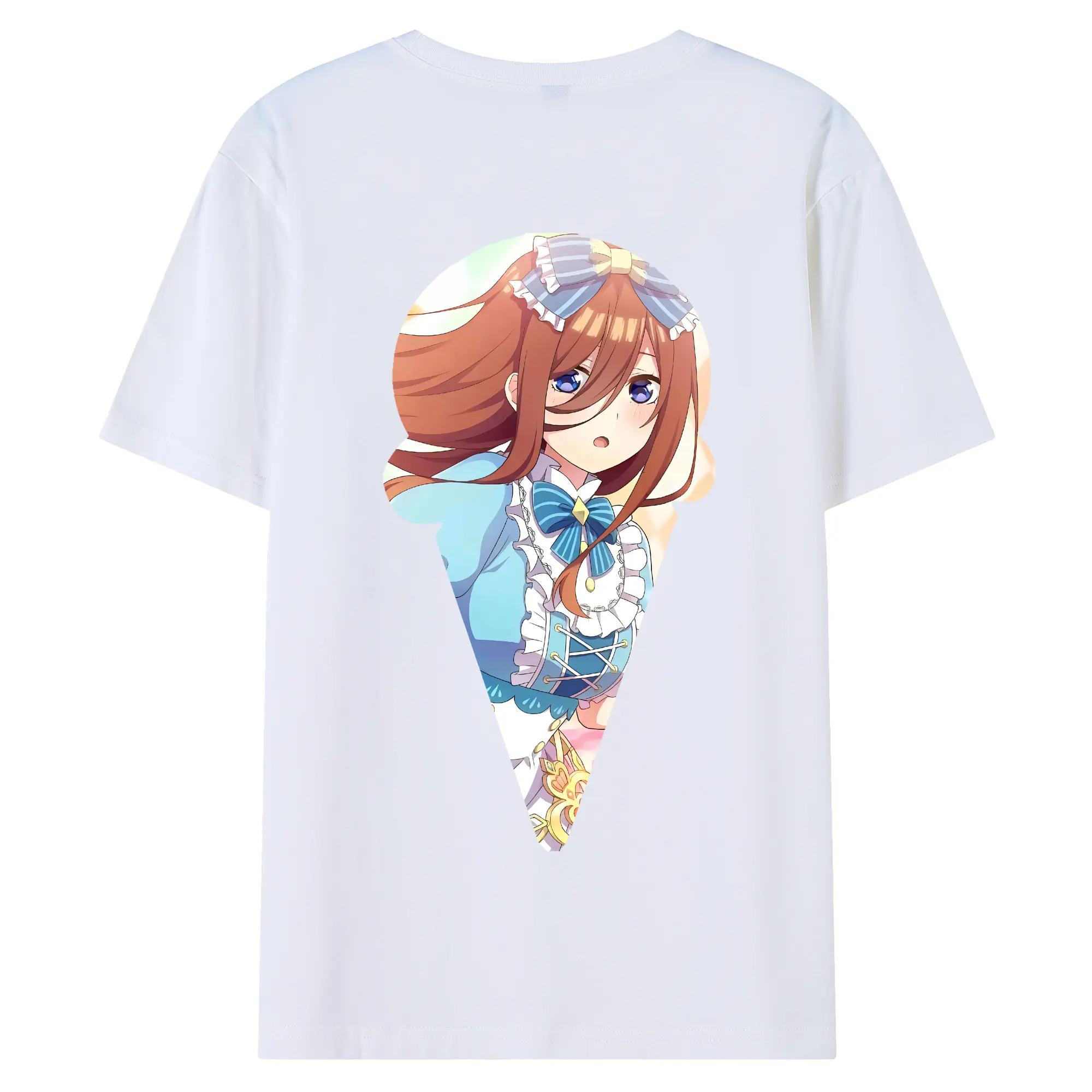 五等分の花嫁 グッズ 中野 三玖 - 綿100％ 半袖Tシャツ ・ バックプリント ・ 快適 通気性 ・ 日常使い 散歩 スポーツ用