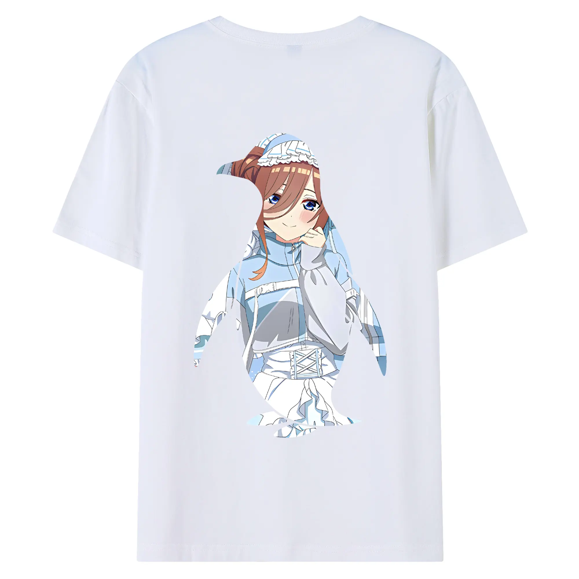 五等分の花嫁 グッズ 中野 三玖 - 綿100％ 半袖Tシャツ ・ バックプリント ・ 快適 通気性 ・ 日常使い 散歩 スポーツ用