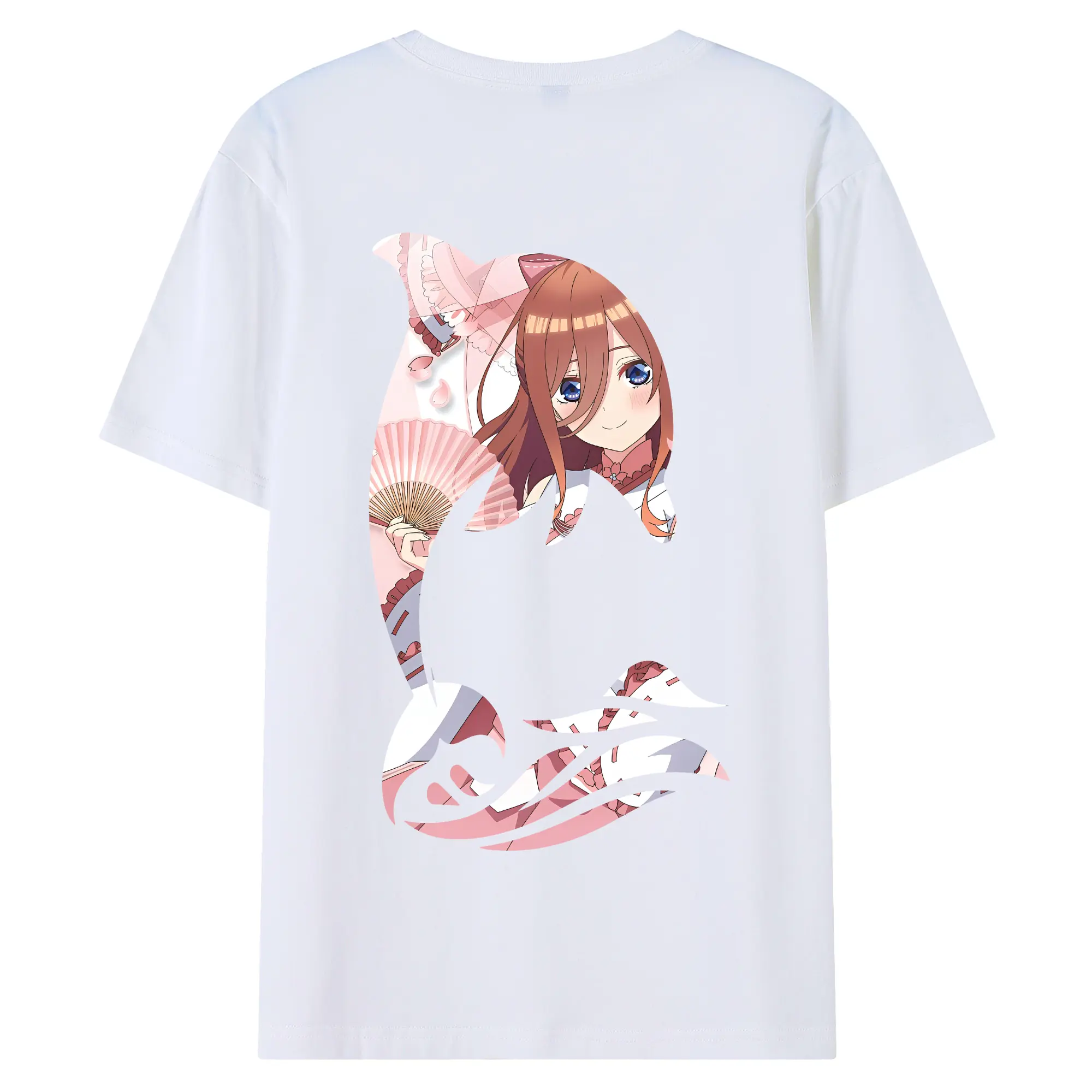 五等分の花嫁 グッズ 中野 三玖 - 綿100％ 半袖Tシャツ ・ バックプリント ・ 快適 通気性 ・ 日常使い 散歩 スポーツ用