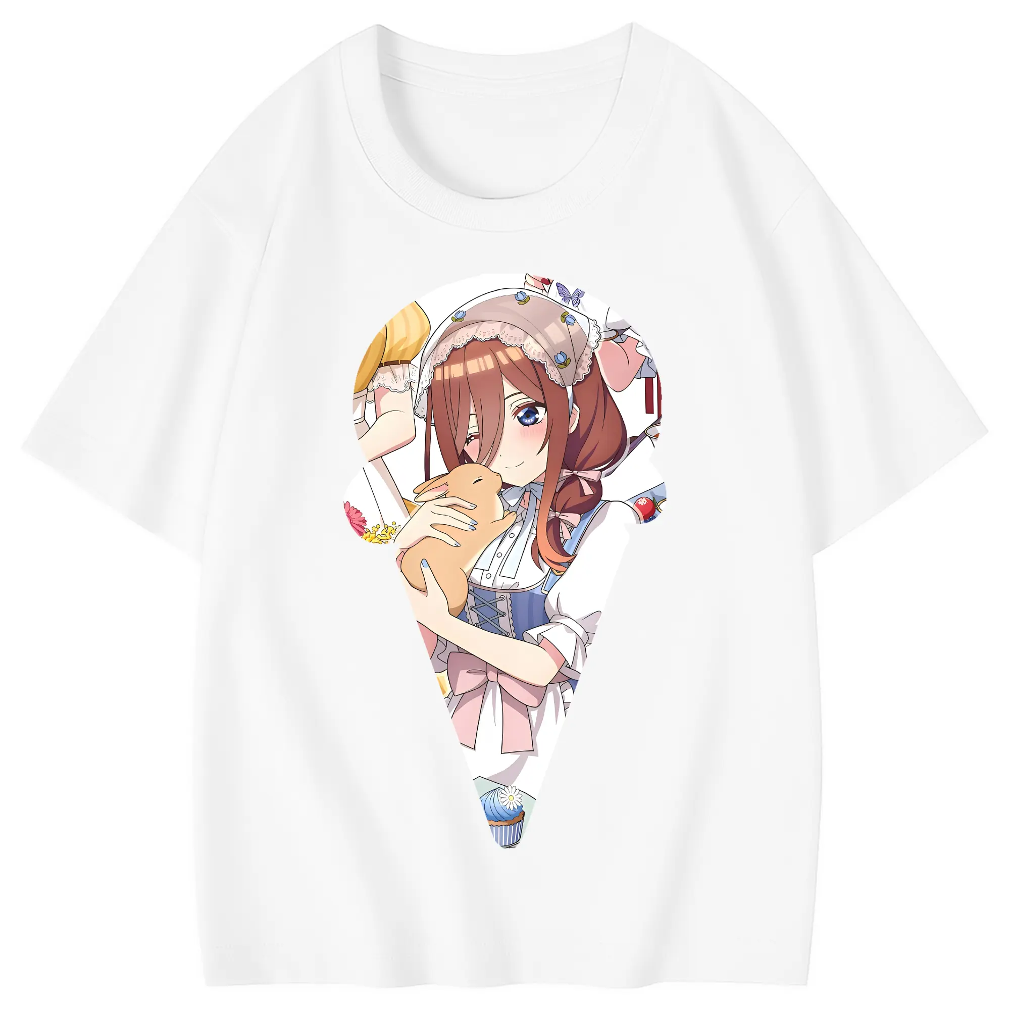 五等分の花嫁 グッズ 中野 三玖 - 綿100％ キッズTシャツ ・ フロントプリント ・ 快適 通気性 ・ スポーツ カジュアル 散歩用