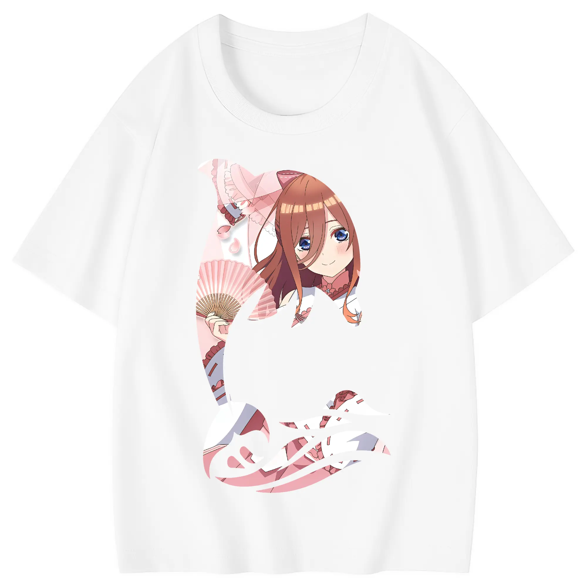 五等分の花嫁 グッズ 中野 三玖 - 綿100％ キッズTシャツ ・ フロントプリント ・ 快適 通気性 ・ スポーツ カジュアル 散歩用