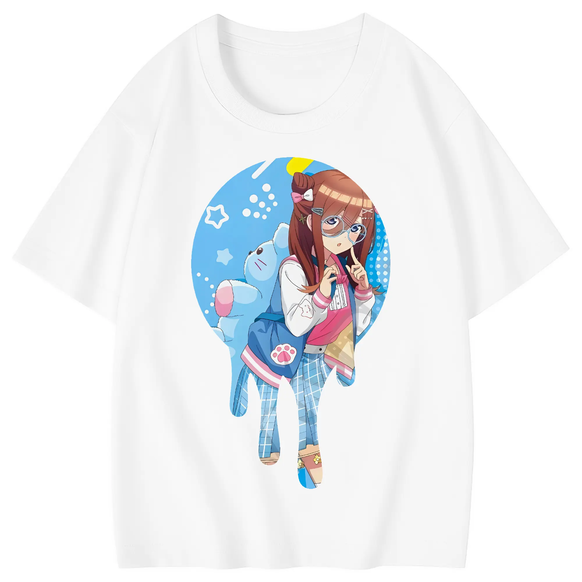 五等分の花嫁 グッズ 中野 三玖 - 綿100％ キッズTシャツ ・ フロントプリント ・ 快適 通気性 ・ スポーツ カジュアル 散歩用