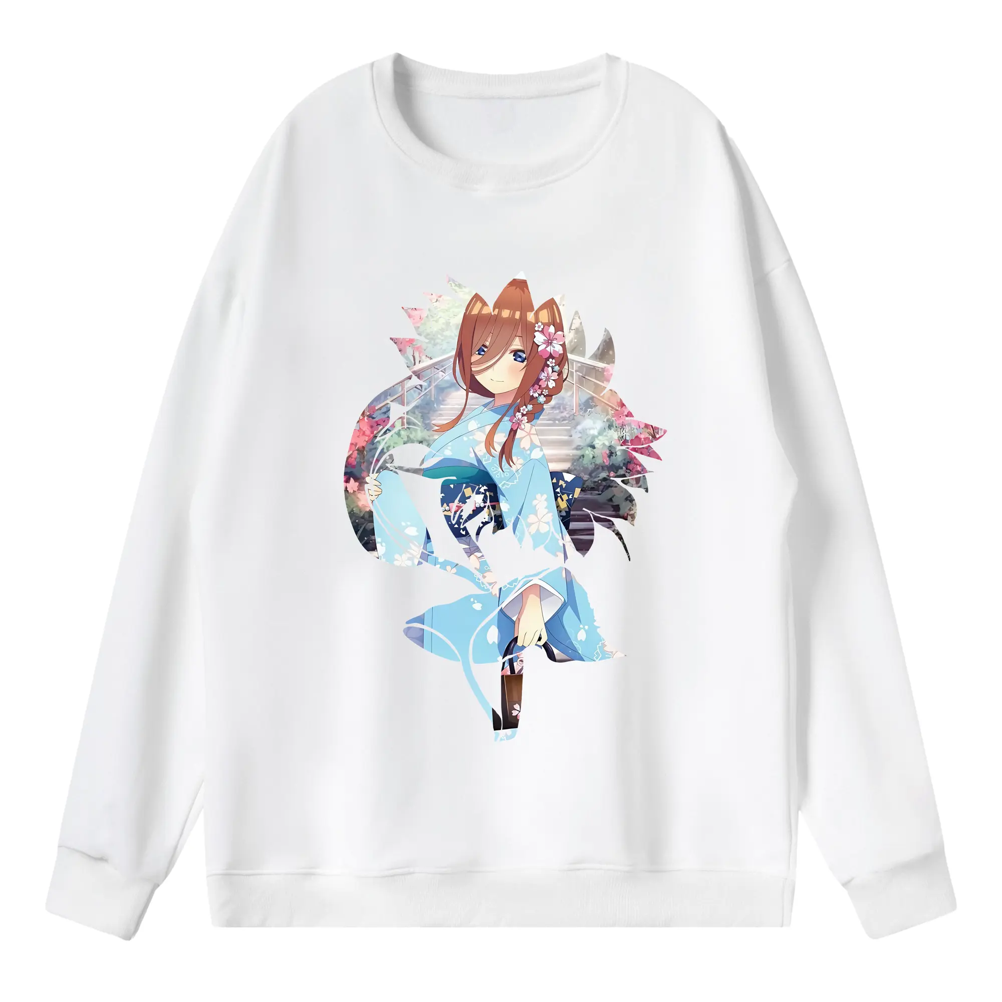 五等分の花嫁 グッズ 中野 三玖 - 薄手 クルーネック スウェット 裏毛260g · ポリエステル 春秋向け カジュアル 男女兼用 · トレーナー デイリー スポーツ 散歩に最適