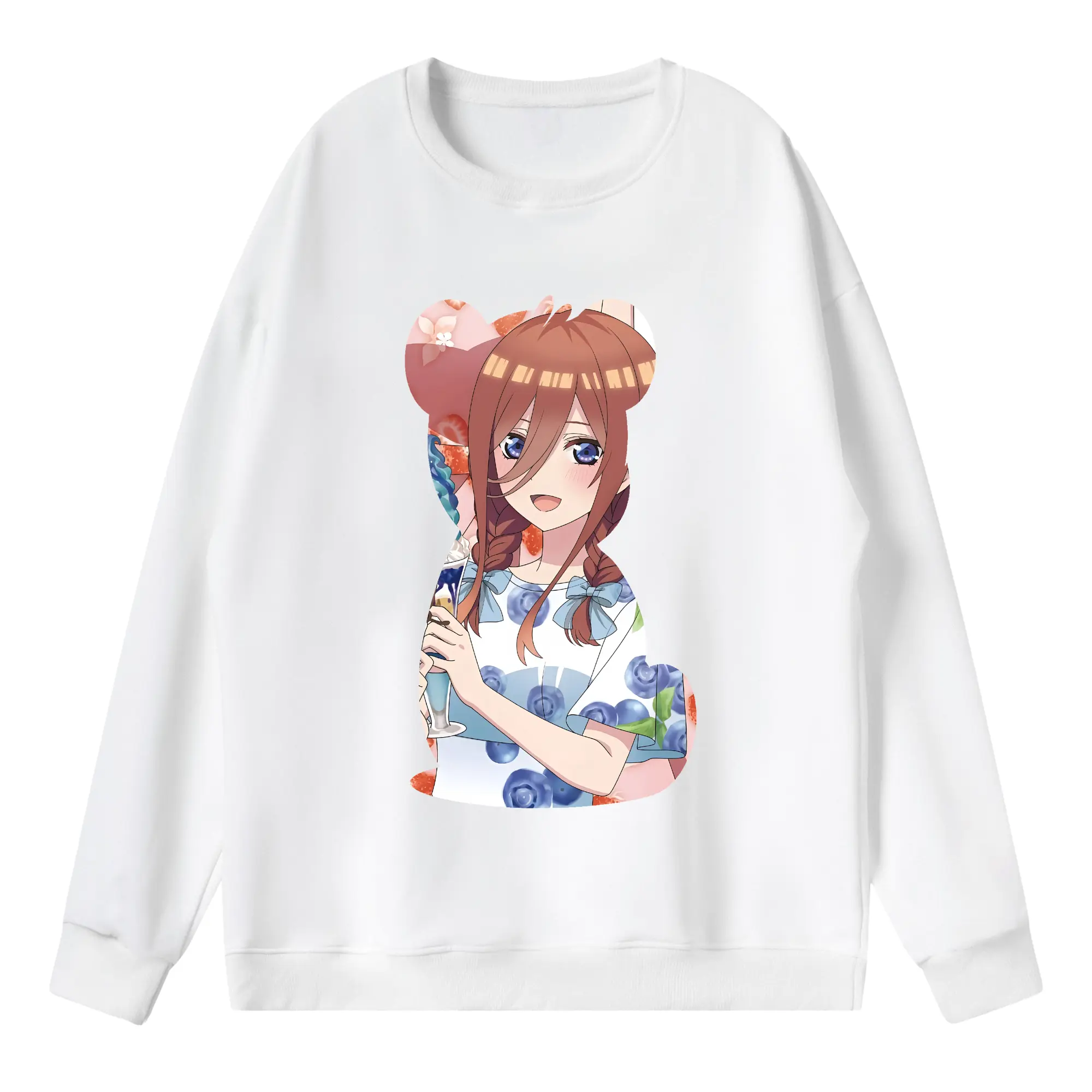 五等分の花嫁 グッズ 中野 三玖 - 薄手 クルーネック スウェット 裏毛260g · ポリエステル 春秋向け カジュアル 男女兼用 · トレーナー デイリー スポーツ 散歩に最適