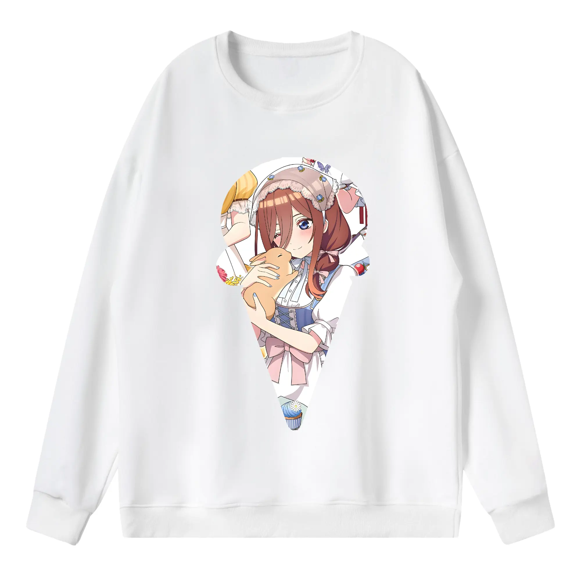 五等分の花嫁 グッズ 中野 三玖 - 薄手 クルーネック スウェット 裏毛260g · ポリエステル 春秋向け カジュアル 男女兼用 · トレーナー デイリー スポーツ 散歩に最適