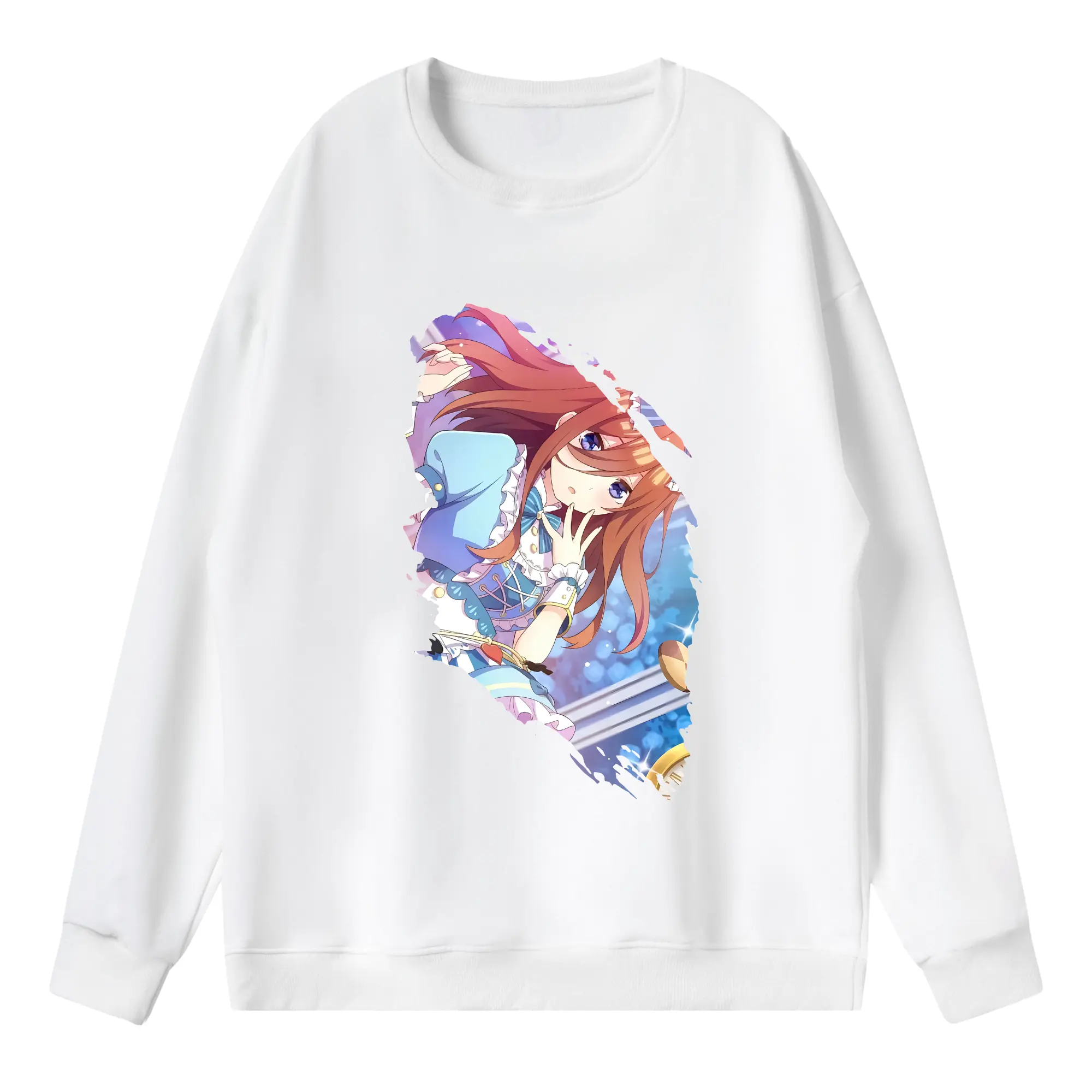 五等分の花嫁 グッズ 中野 三玖 - 薄手 クルーネック スウェット 裏毛260g · ポリエステル 春秋向け カジュアル 男女兼用 · トレーナー デイリー スポーツ 散歩に最適