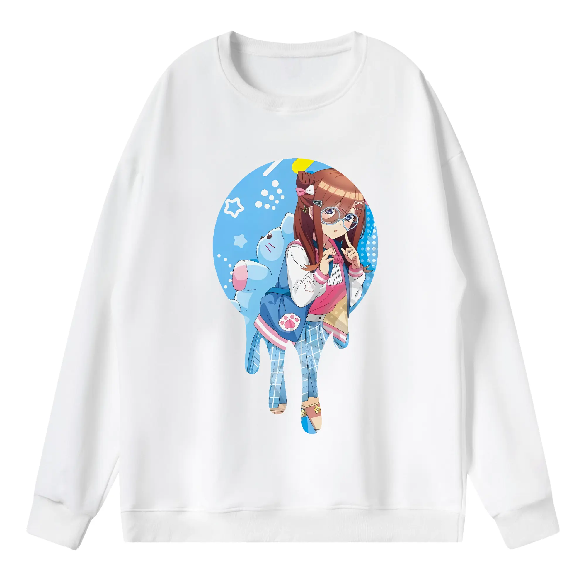 五等分の花嫁 グッズ 中野 三玖 - 薄手 クルーネック スウェット 裏毛260g · ポリエステル 春秋向け カジュアル 男女兼用 · トレーナー デイリー スポーツ 散歩に最適